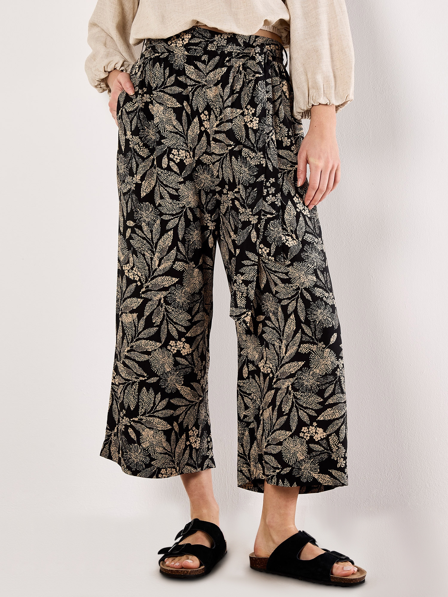 Apricot Culotte "Batik Culotte" mit Bindegürtel
