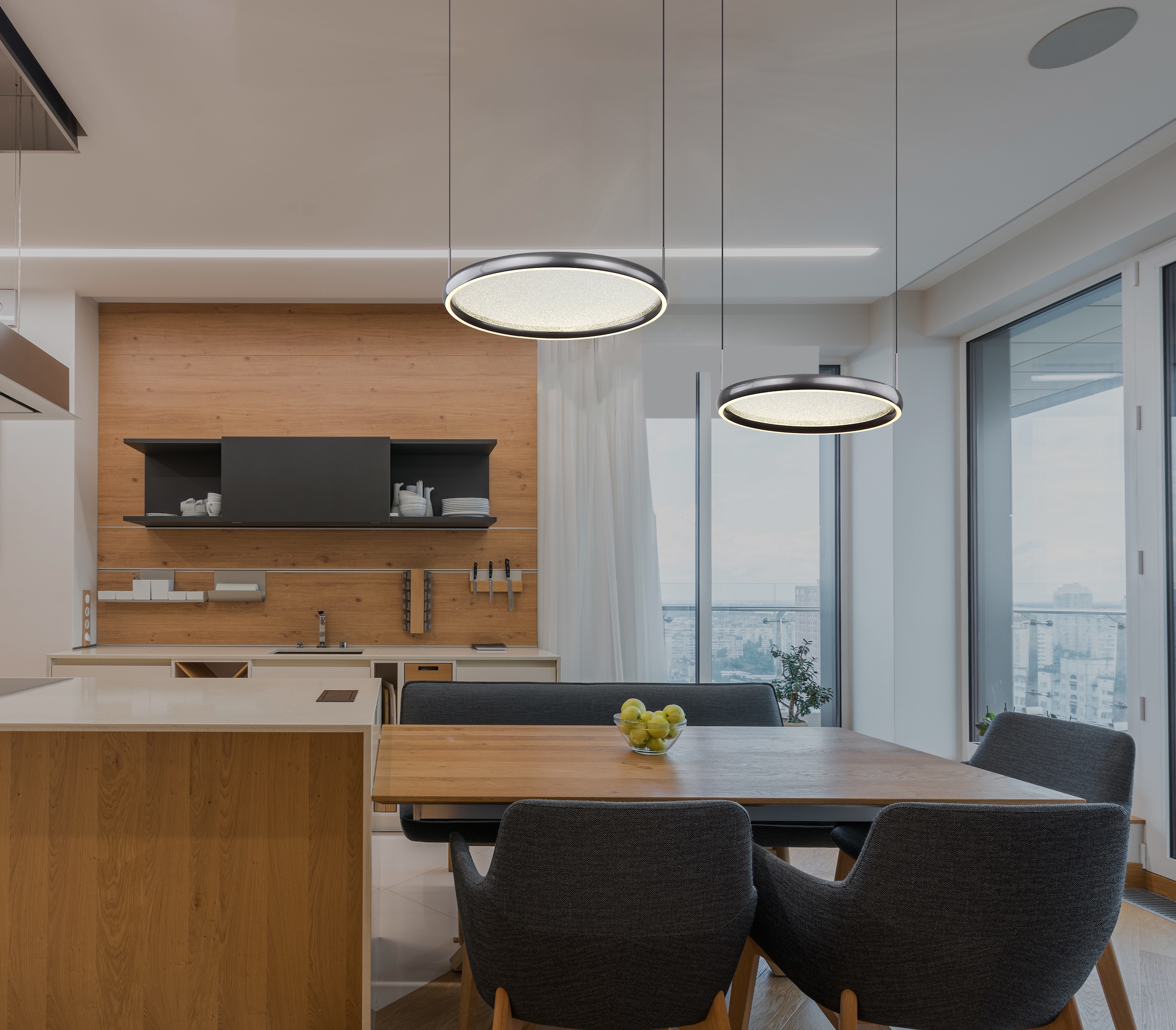 GLOBO LIGHTING Hängeleuchte »BRIGGS« LED-Modul 1 Stk. warmweiß - kaltweiß Hängelampe Esszimmer-Leuchte Esstischleuchte Wohnzimmer