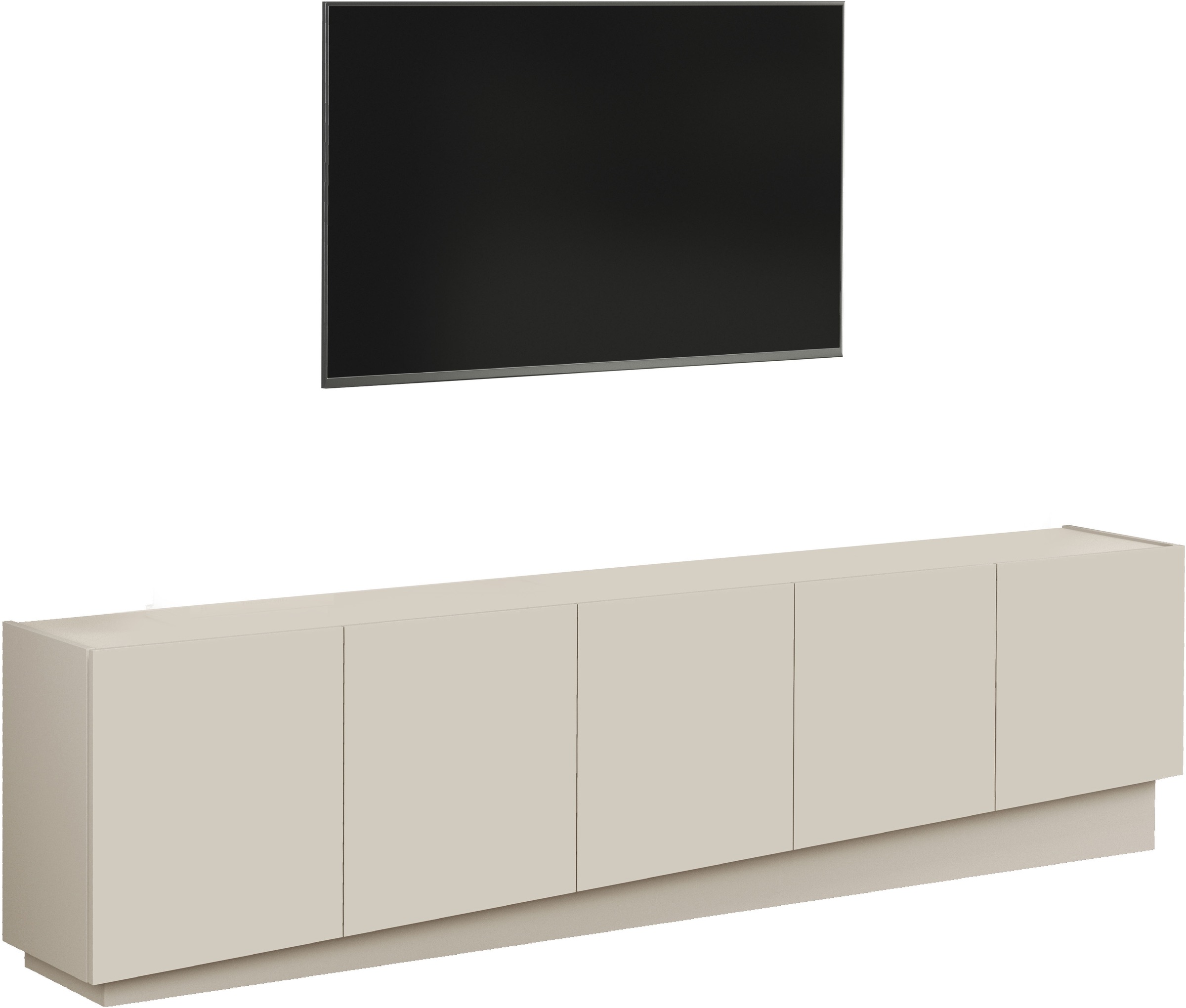 INOSIGN Lowboard "VELA, Höhe 60 cm, Breite 225 cm,Design mit schrägen Türen günstig online kaufen