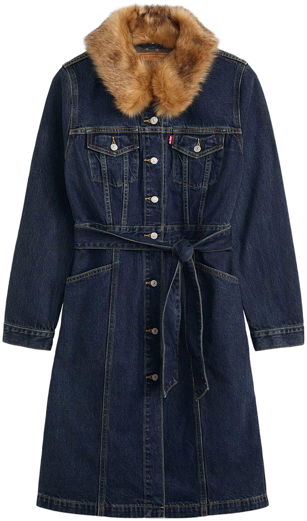 Levis Langmantel "MOB WIFE TRUCKER", Kragenbesatz abnehmbar günstig online kaufen
