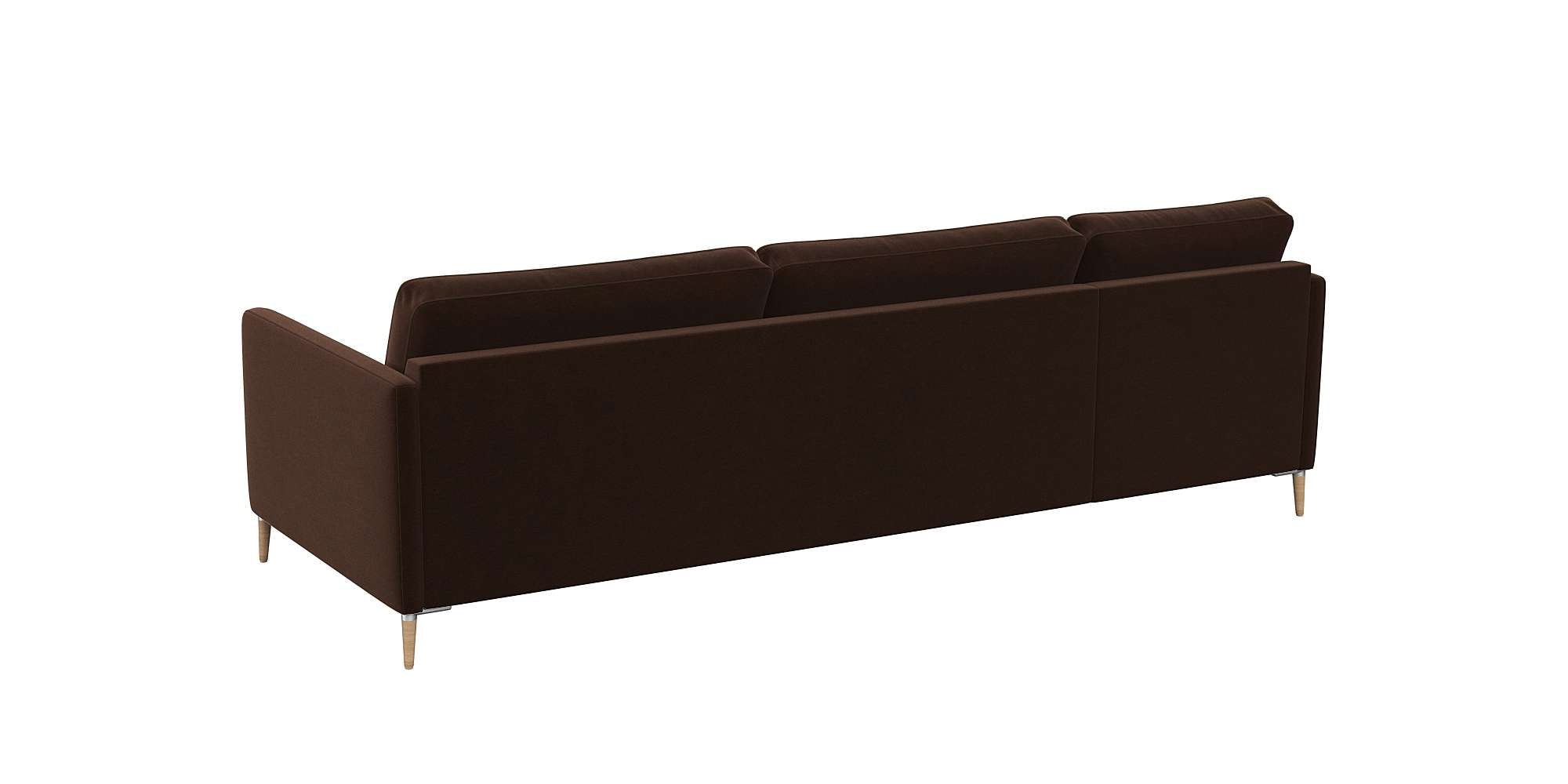 FLEXLUX Ecksofa »Fiore, super Sitzkomfort durch Kaltschaum im Sitz, L-Form«, schmale Armlehnen, Füße Alu+ Eiche