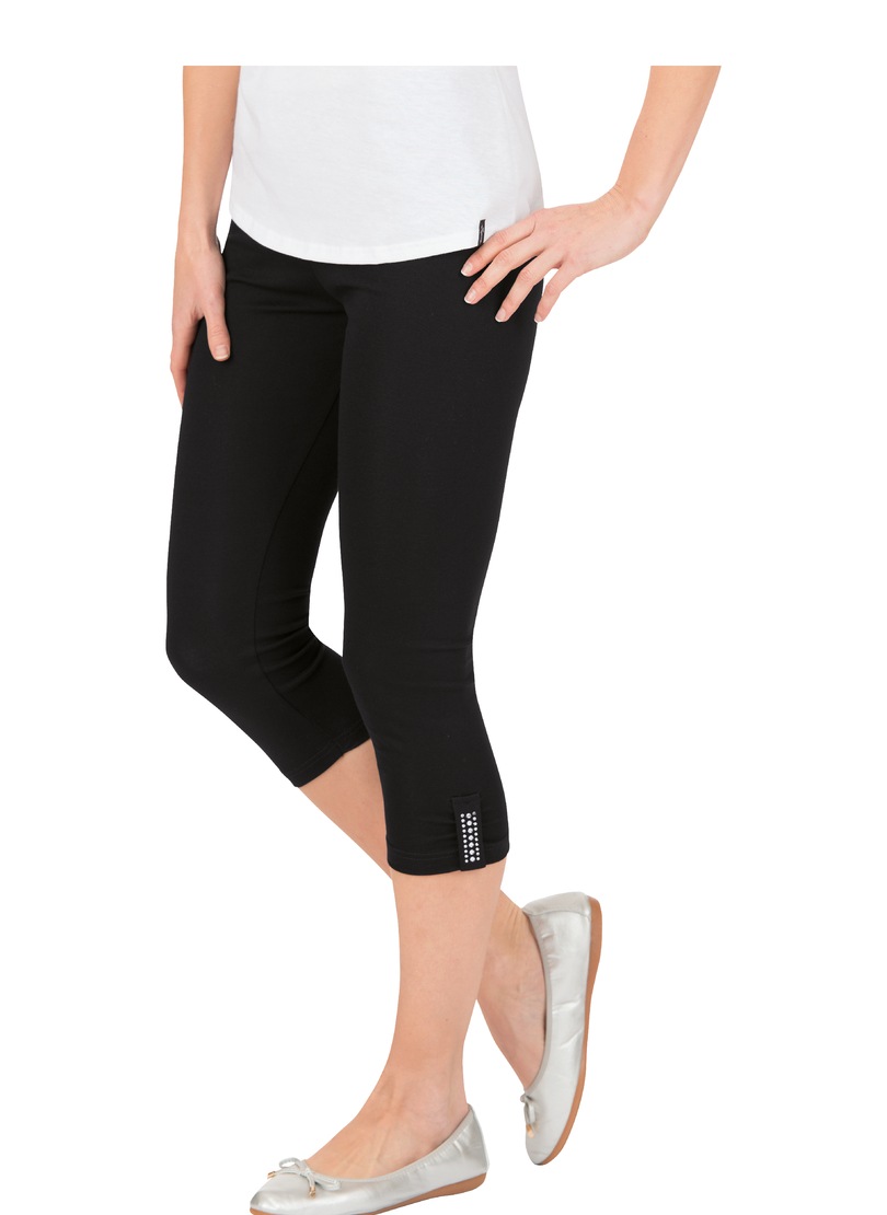 Trigema Leggings »TRIGEMA Leggings 7/8 mit Kristallsteinen«