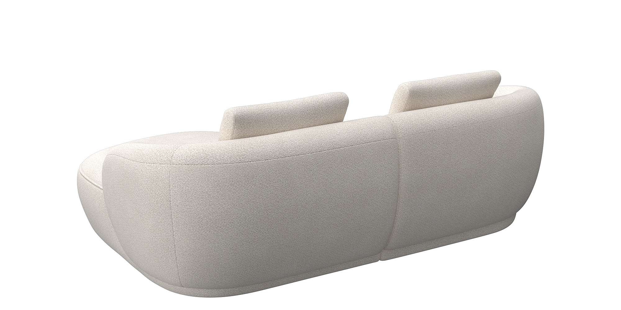 Thumbnail - FLEXLUX Wohnlandschaft "Torino, rund, L-Form, Sofa-Ecke mit Recamiere, Longchair-Sofa" Modernes, organisches Sofa-Design...