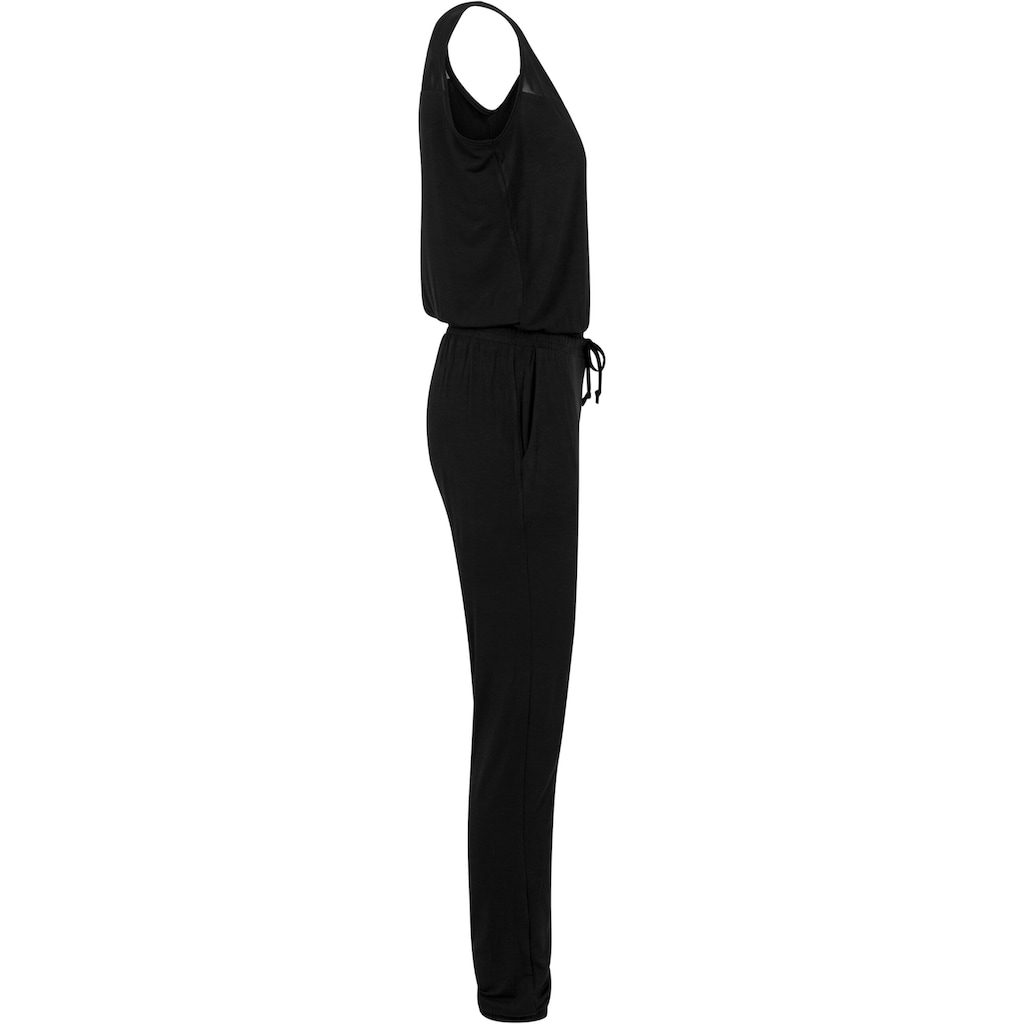 URBAN CLASSICS Jumpsuit »Urban Classics Damen Ladies Tech Mesh Long Jumpsuit«, (1 tlg.)