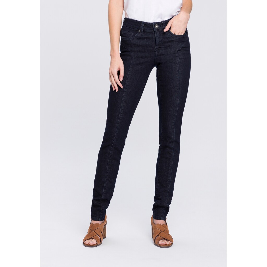 Damenmode Cotton made in Africa Arizona Slim-fit-Jeans, mit modischen Nahtverläufen auf der Front - NEUE KOLLEKTION rinsed