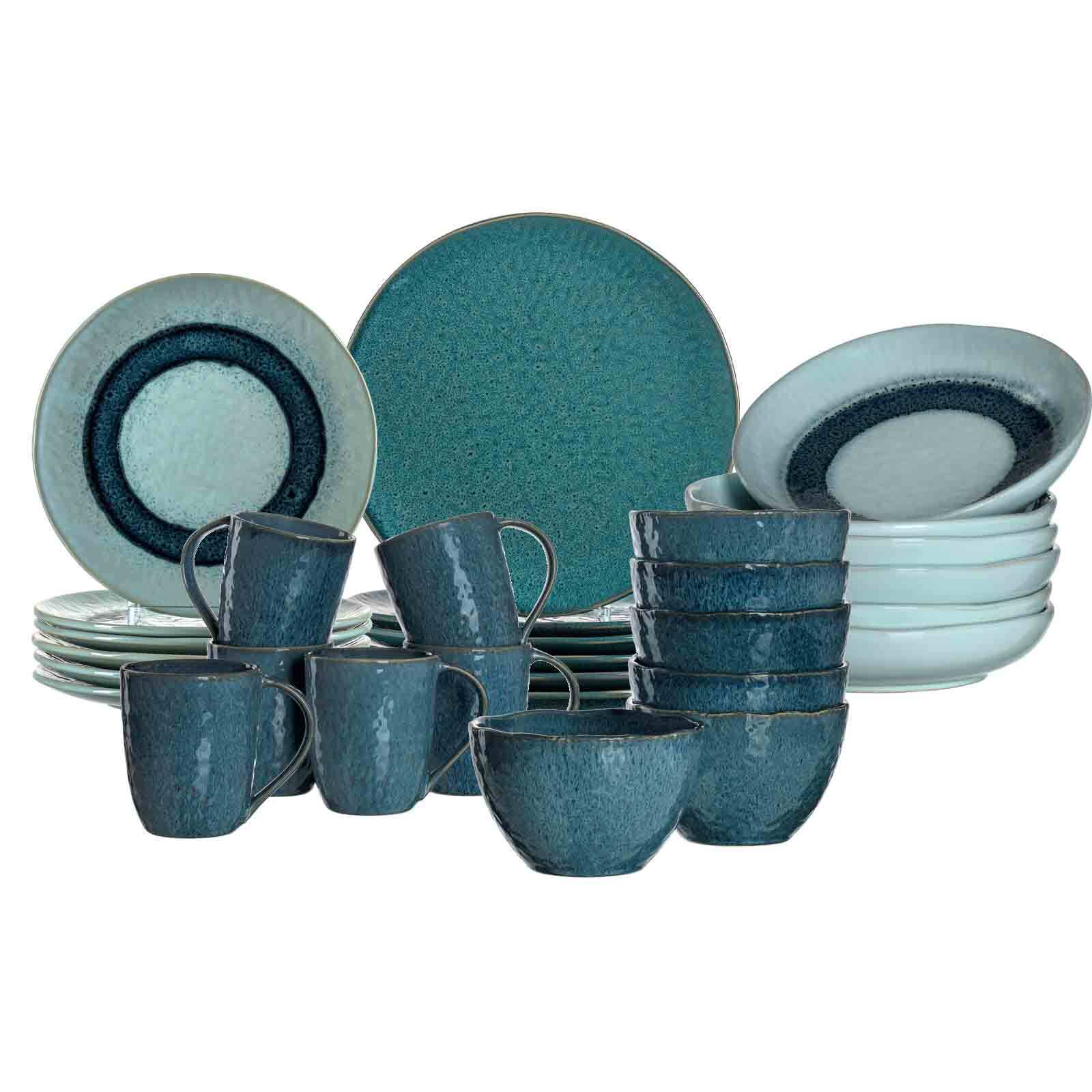 LEONARDO Geschirr-Set "Tafelservice Matera 30er Set" Ideal für den Alltag, spülmaschinengeeignet, mikrowellengeeignet