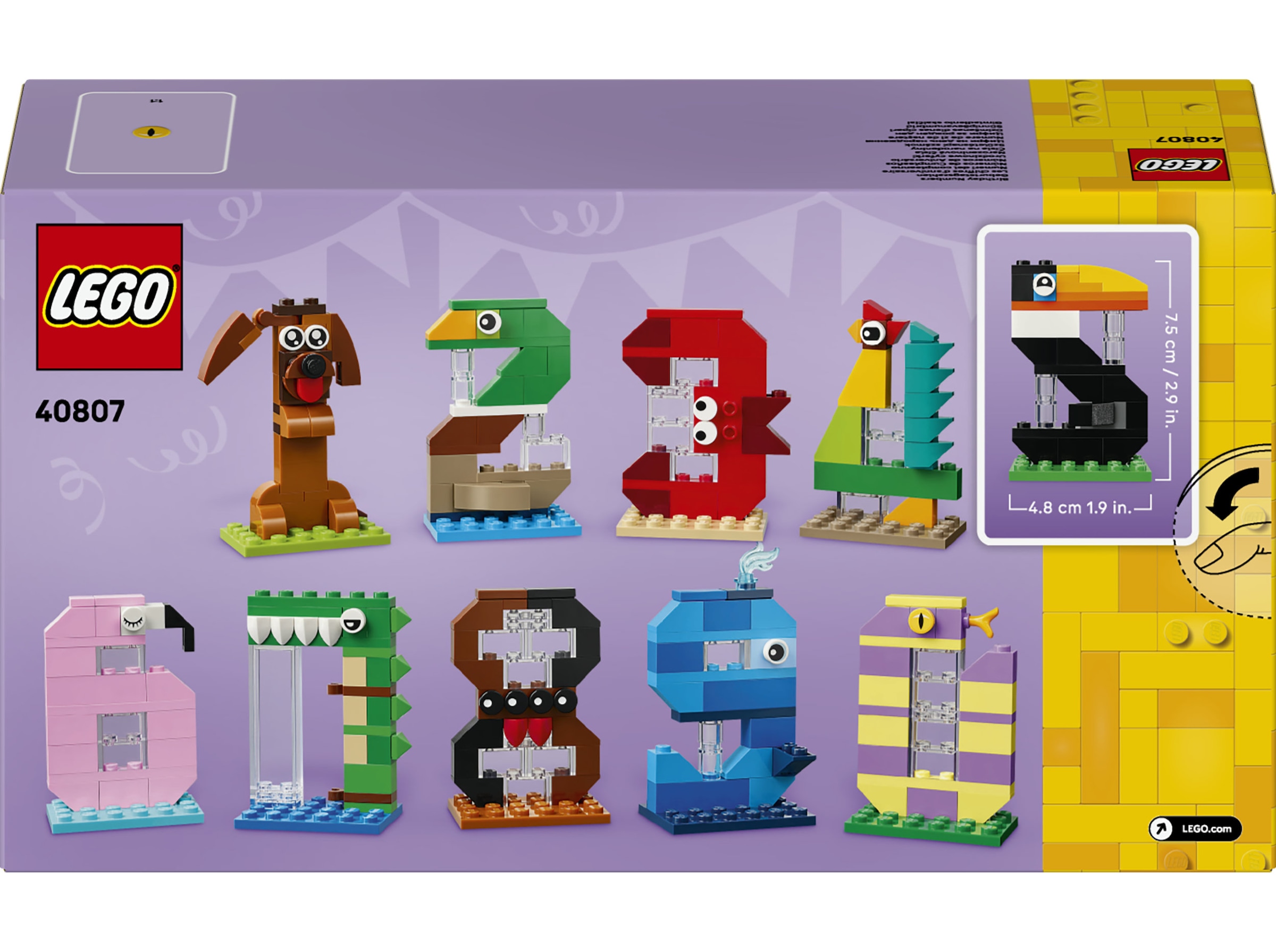 LEGO® Konstruktionsspielsteine »Geburtstagszahlen (40807), LEGO Iconic« Made in Europe
