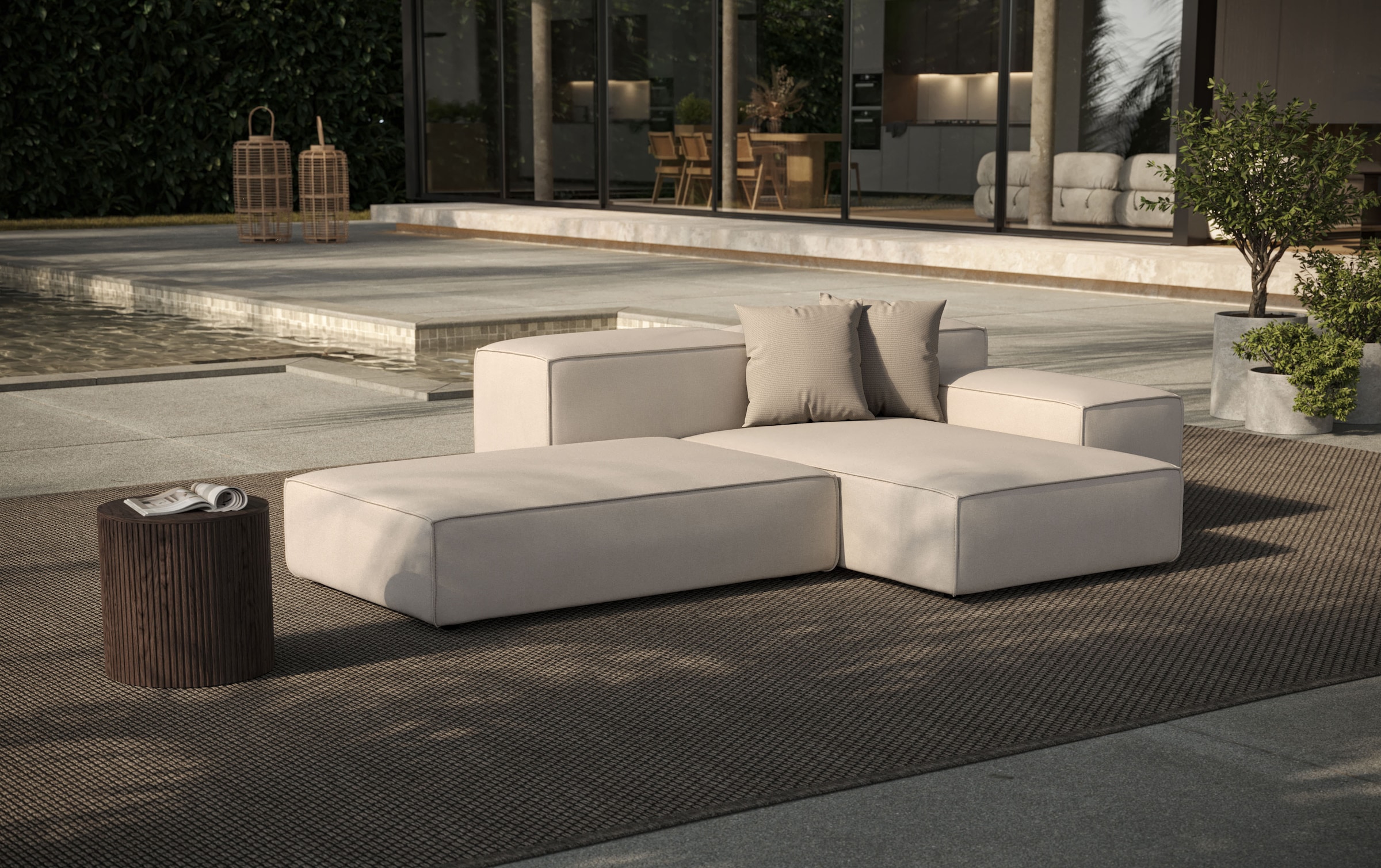 designwerk Big-Sofa »Puzzle, Designsofa für Indoor und Outdoor, bequem, modular«, wasserabweisend und strapazierfähig