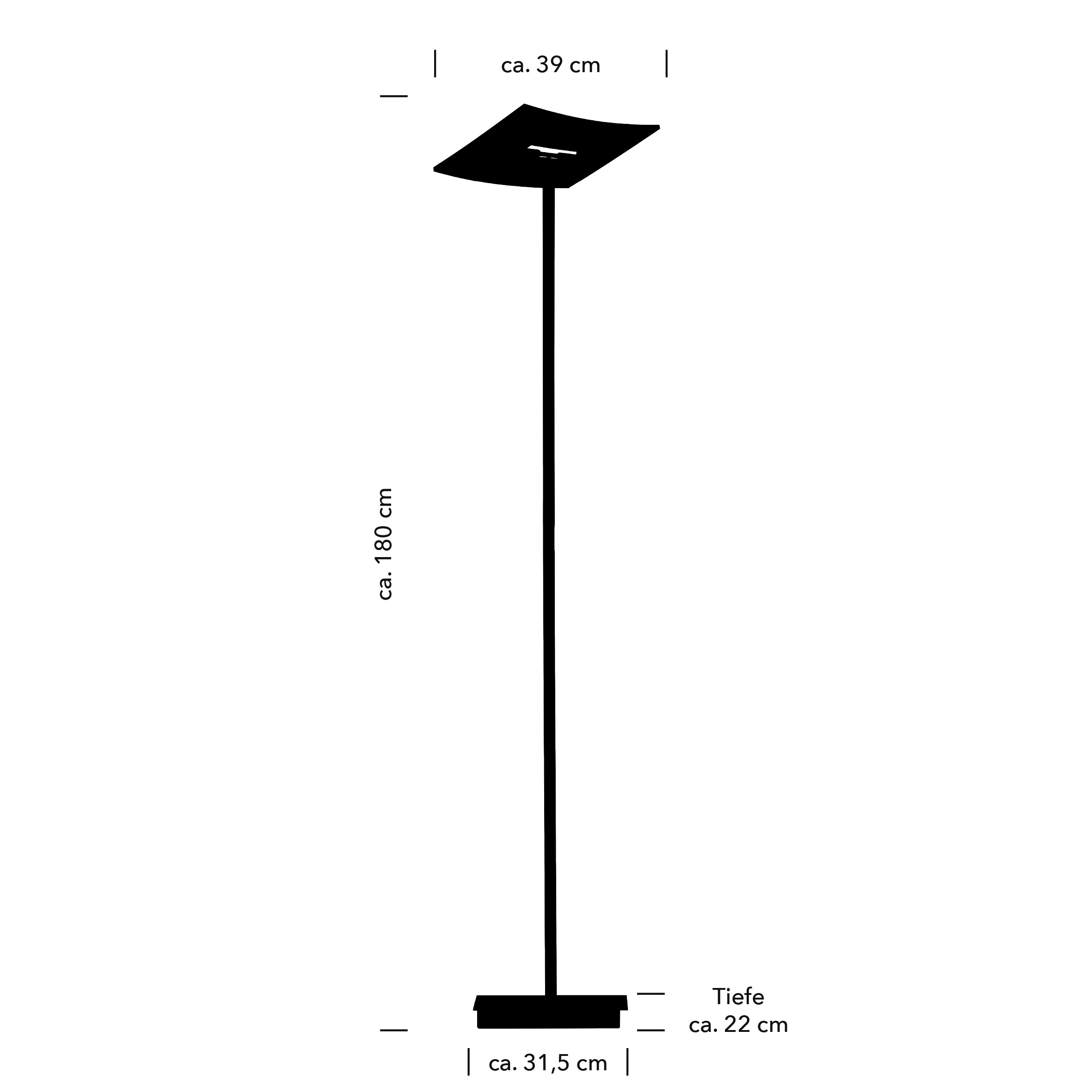 HELL höllisch gutes Licht LED Stehlampe »MODENA X« LED-Modul 1 Stk. Warmweiß Tastdimmer