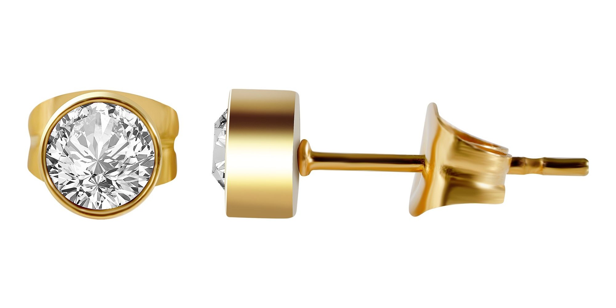 Adelia´s Paar Ohrhänger »Damen Ohrringe – Ohrstecker aus Edelstahl mit Zirkonia« Ideal als Geschenk für besondere Anlässe