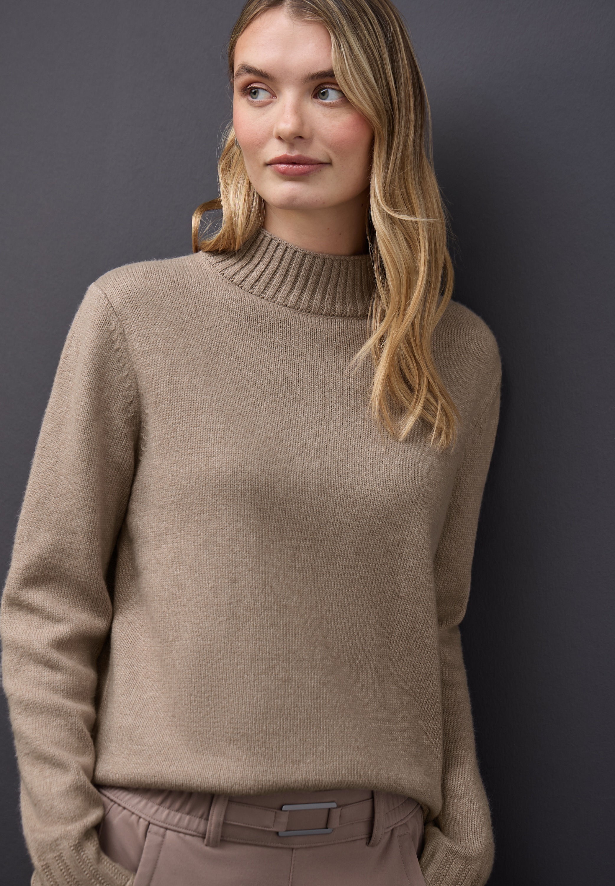 STREET ONE Rollkragenpullover mit Rippbündchen günstig online kaufen