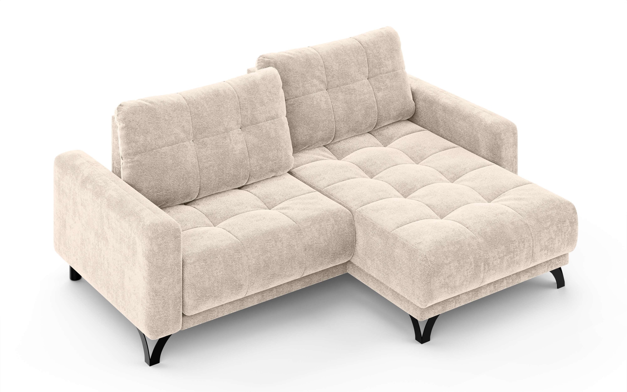INOSIGN Ecksofa »FAIRVIEW mit verstellbaren Rückenlehne, Maße B/T/H: 234/174/93 cm«, L-Form mit Wellenunterfederung, Recamiere beidseitig montierbar