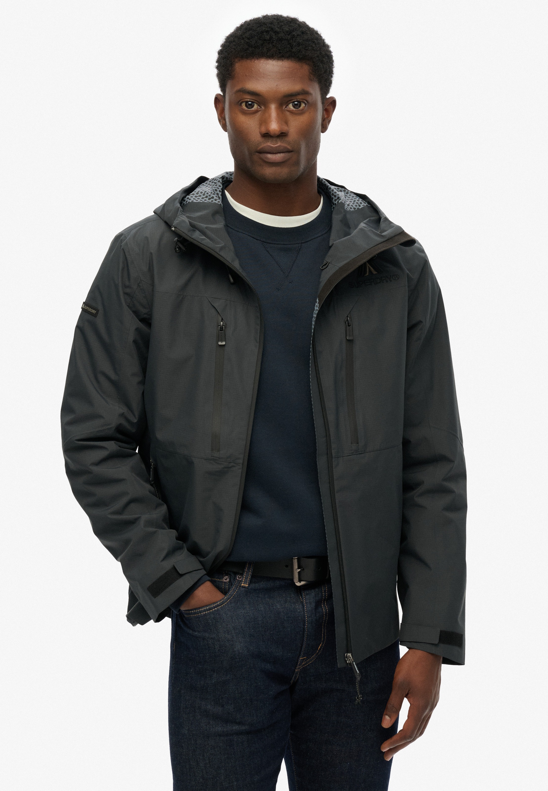 Superdry Outdoorjacke "WATERPROOF JACKET", mit Kapuze, Wasserdicht (Säule w günstig online kaufen