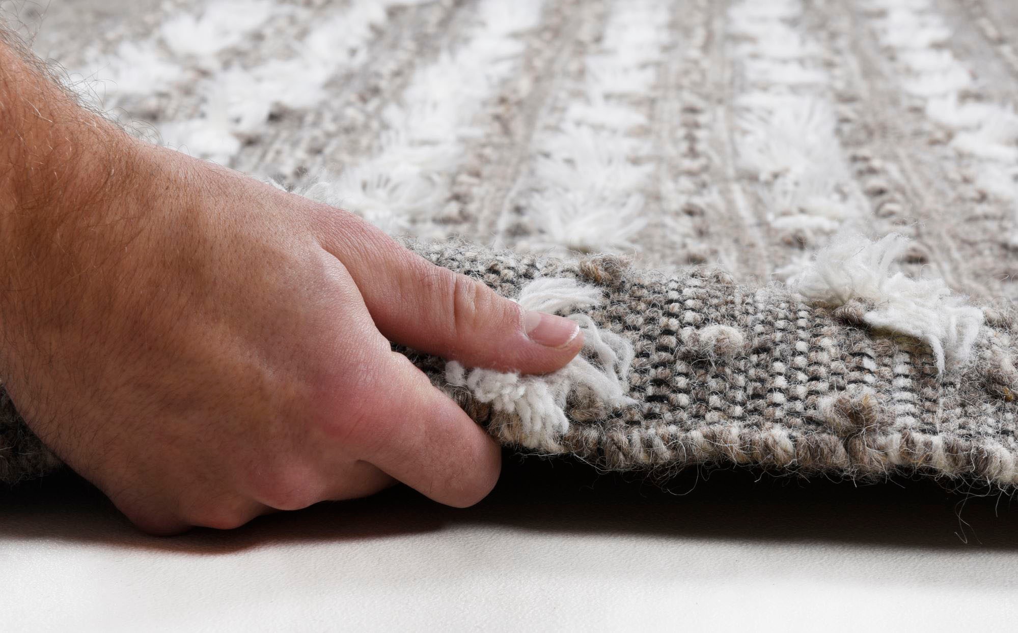 TOM TAILOR HOME Wollteppich »Vintage Funky Nature«, rechteckig, 5 mm Höhe, reine Wolle, handgewebt, mit Fransen