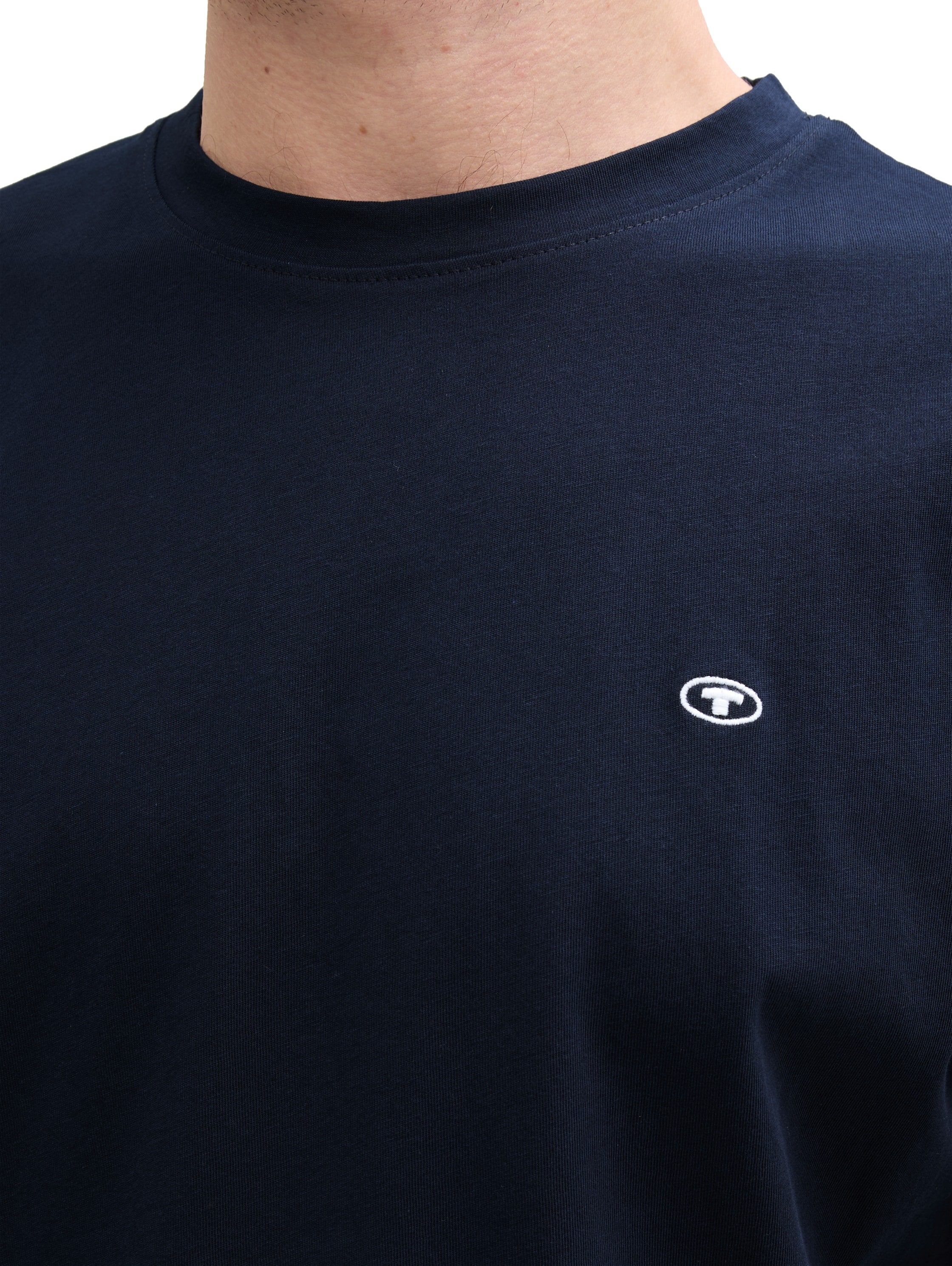 TOM TAILOR T-Shirt, (Packung, 3 tlg.), 3er Pack mit Logo-Stickerei