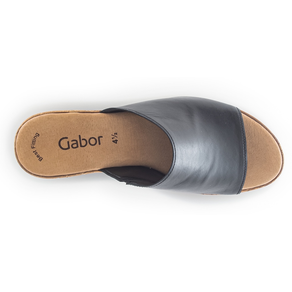 Gabor Pantolette, Blockabsatz, Sommerschuh, Schlappen mit Gabor Best Fitting