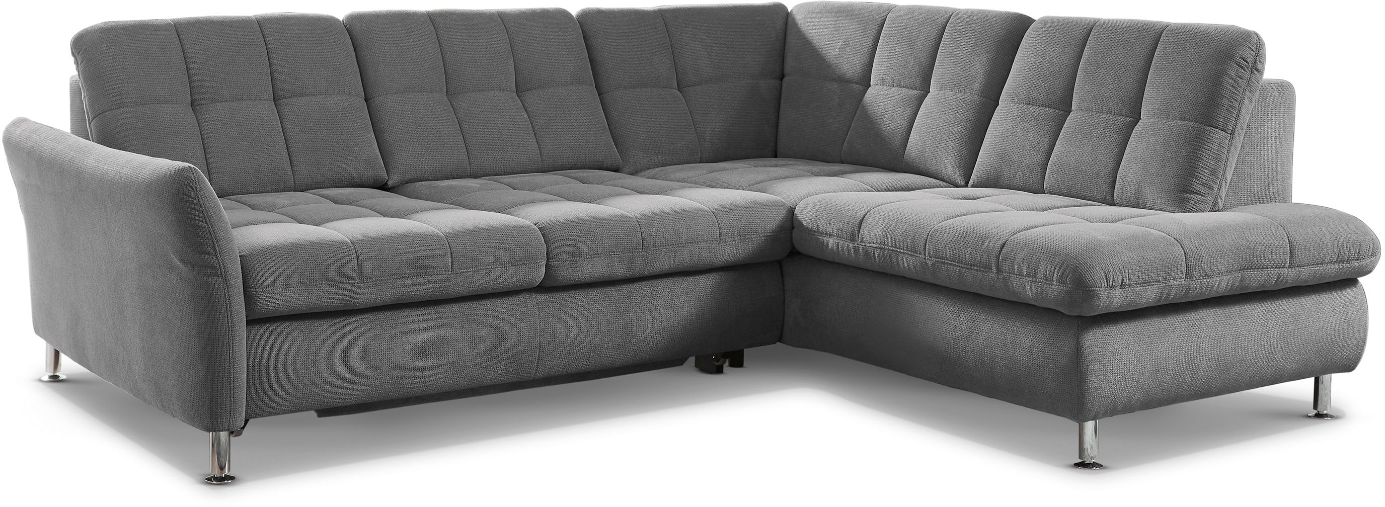 Die PlanBar Ecksofa "MP-IN20016 L-Form mit Kaltschaum-Polsterung" optional Kopfstützen & Schlaffunktion, mit Kaltschaum-Polsterung