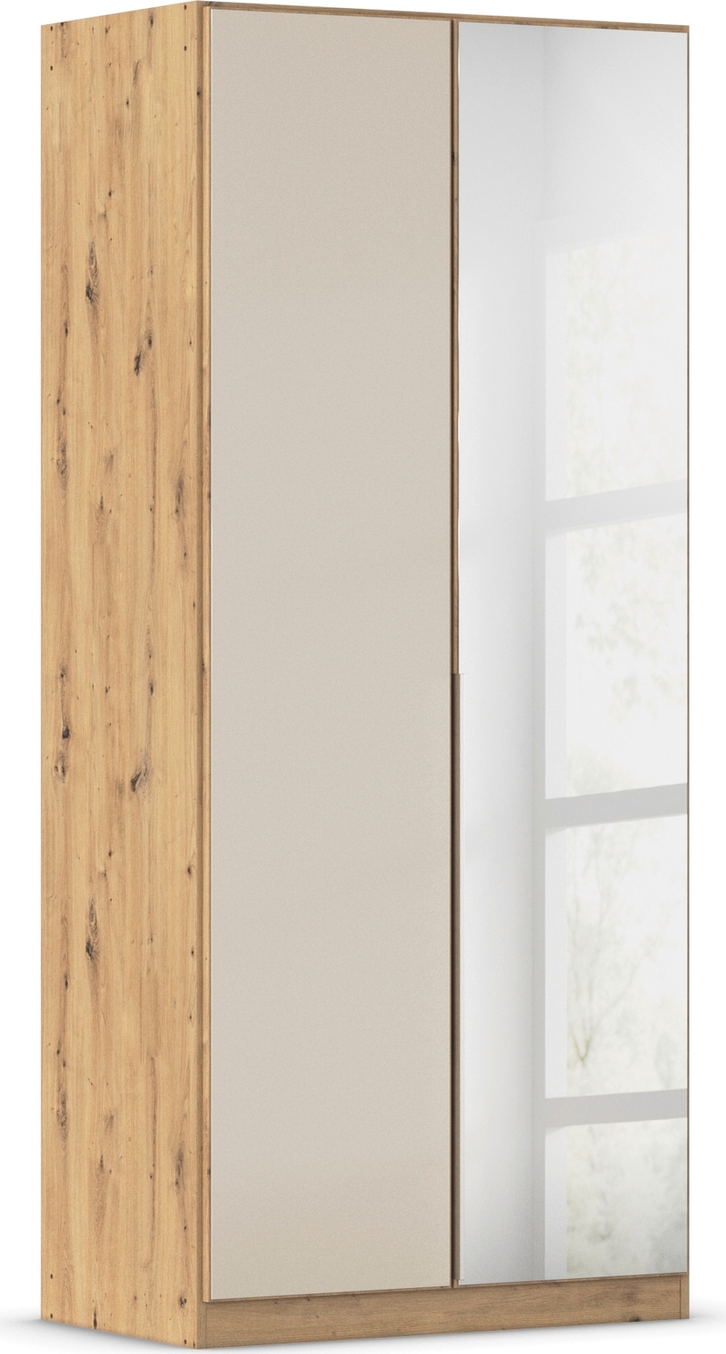 OTTO home Drehtürenschrank "Kleiderschrank Schrank Garderobe AGORDO mit Glasfront und Spiegel" in zwei Griff-Farben, Breiten 91-405 cm, durchdachte Innenausstattung, in 8 Breiten und 2 Höhen MADE IN GERMANY