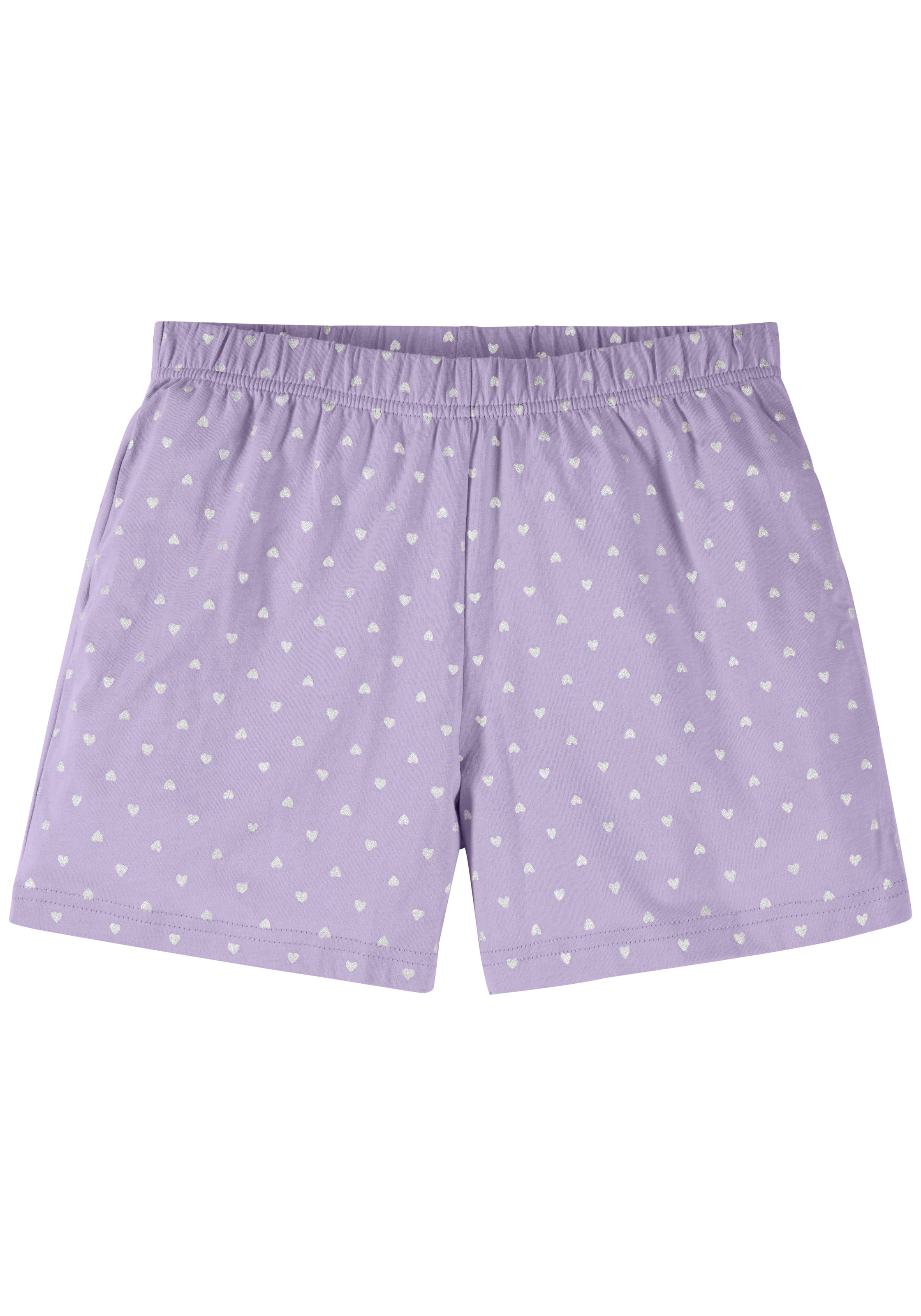 Buffalo Pyjama 2 Stück, 4 Mädchen - kurzer Schlafanzug mit Glitzerherzen