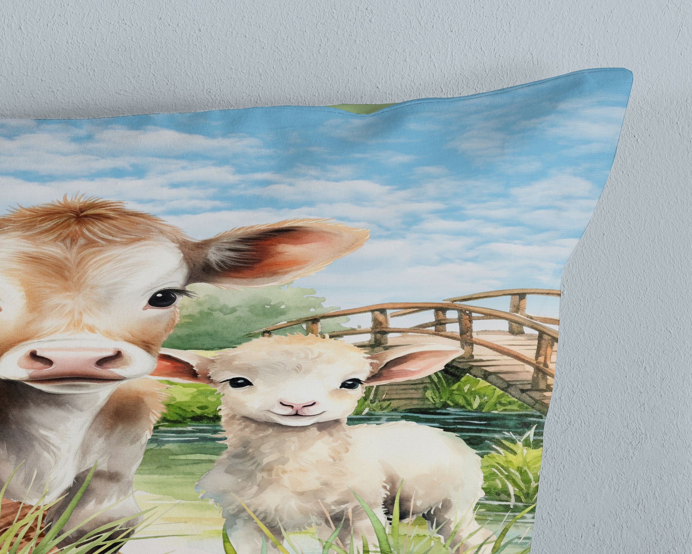 PURE luxury collection Kinderbettwäsche »Farm animals«, Mikrofaser, 135x200, 2 Teilig, Wendeoptik, Kind, Bauernhoftiere, Tiere