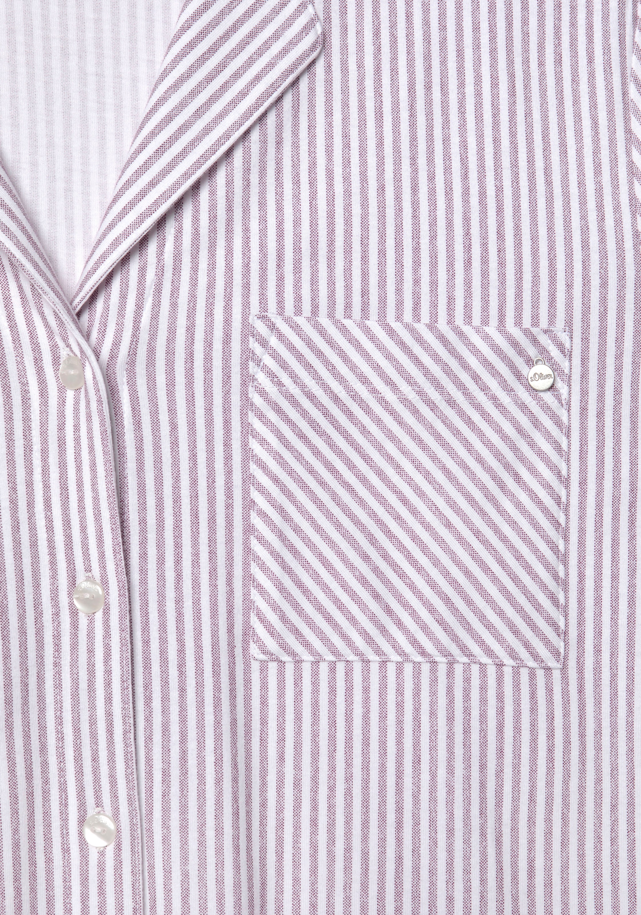 s.Oliver Pyjamaoberteil, mit aufgesetzter Brusttasche