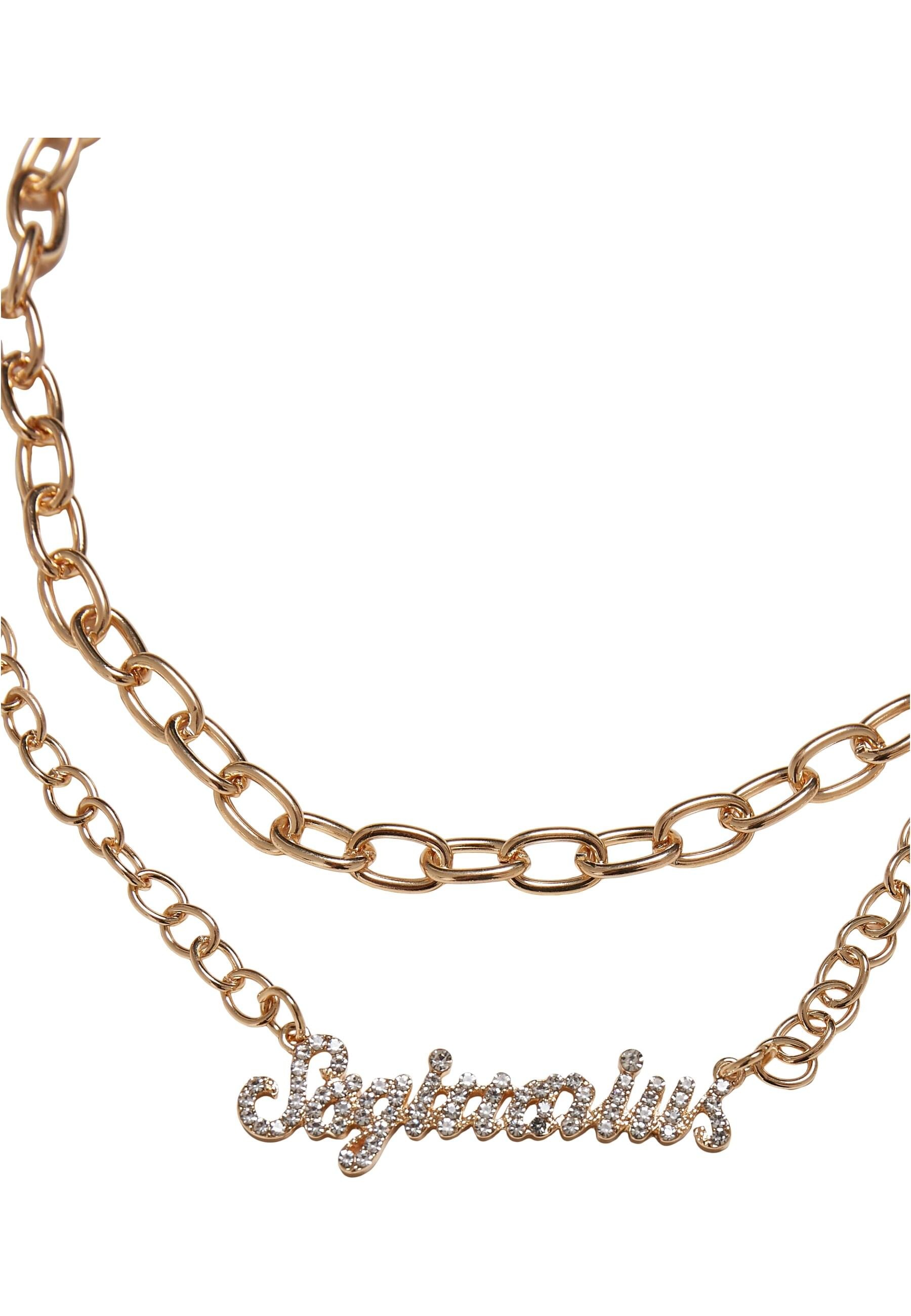 URBAN CLASSICS Halsreif »Urban Classics Unisex Diamond Zodiac Golden Necklace«