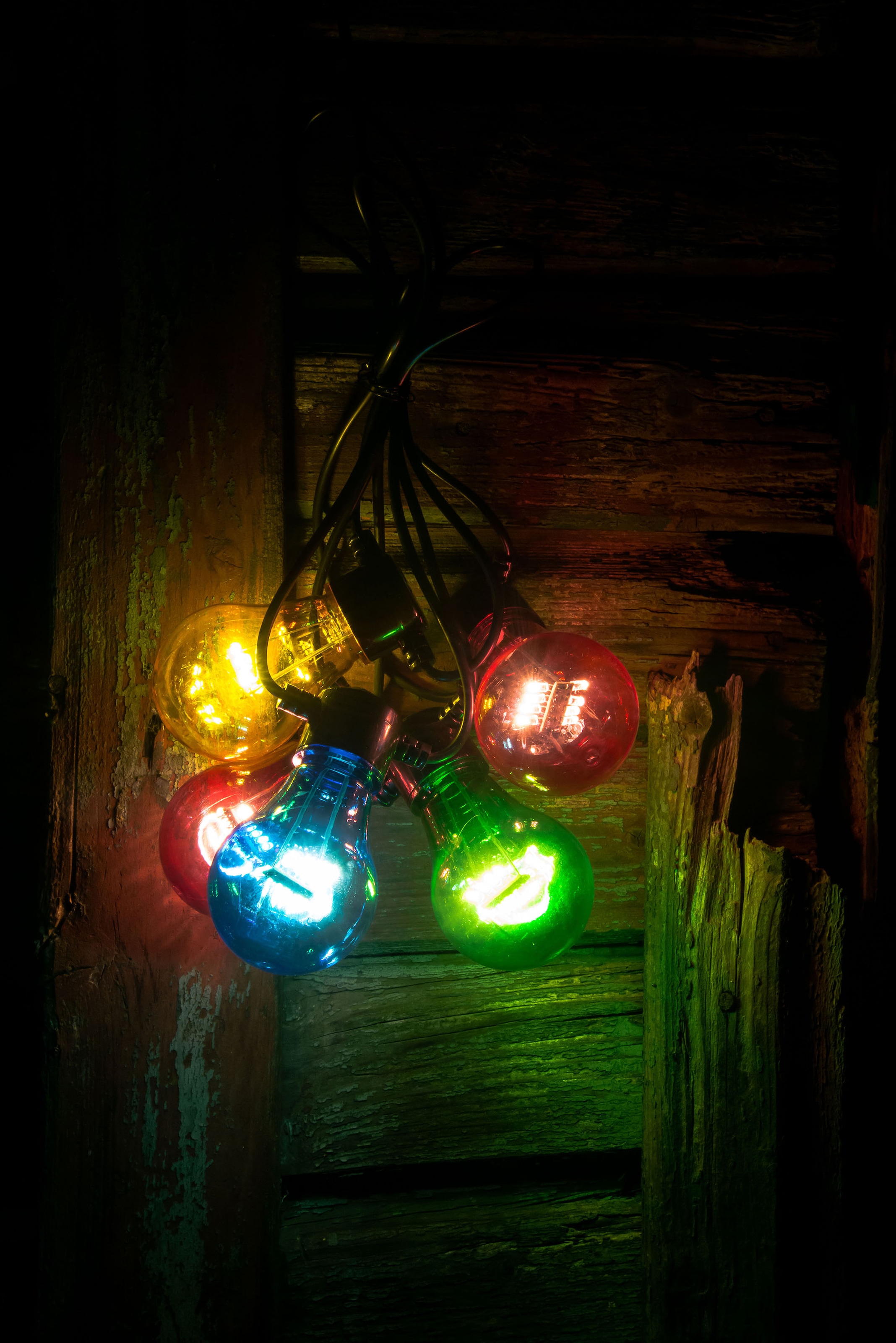 40 LED-Lichterkette warm bunte KONSTSMIDE aussen«, »Weihnachtsdeko BAUR LED | weiße / Biergartenkette, Dioden St.-flammig, 5 Birnen 5