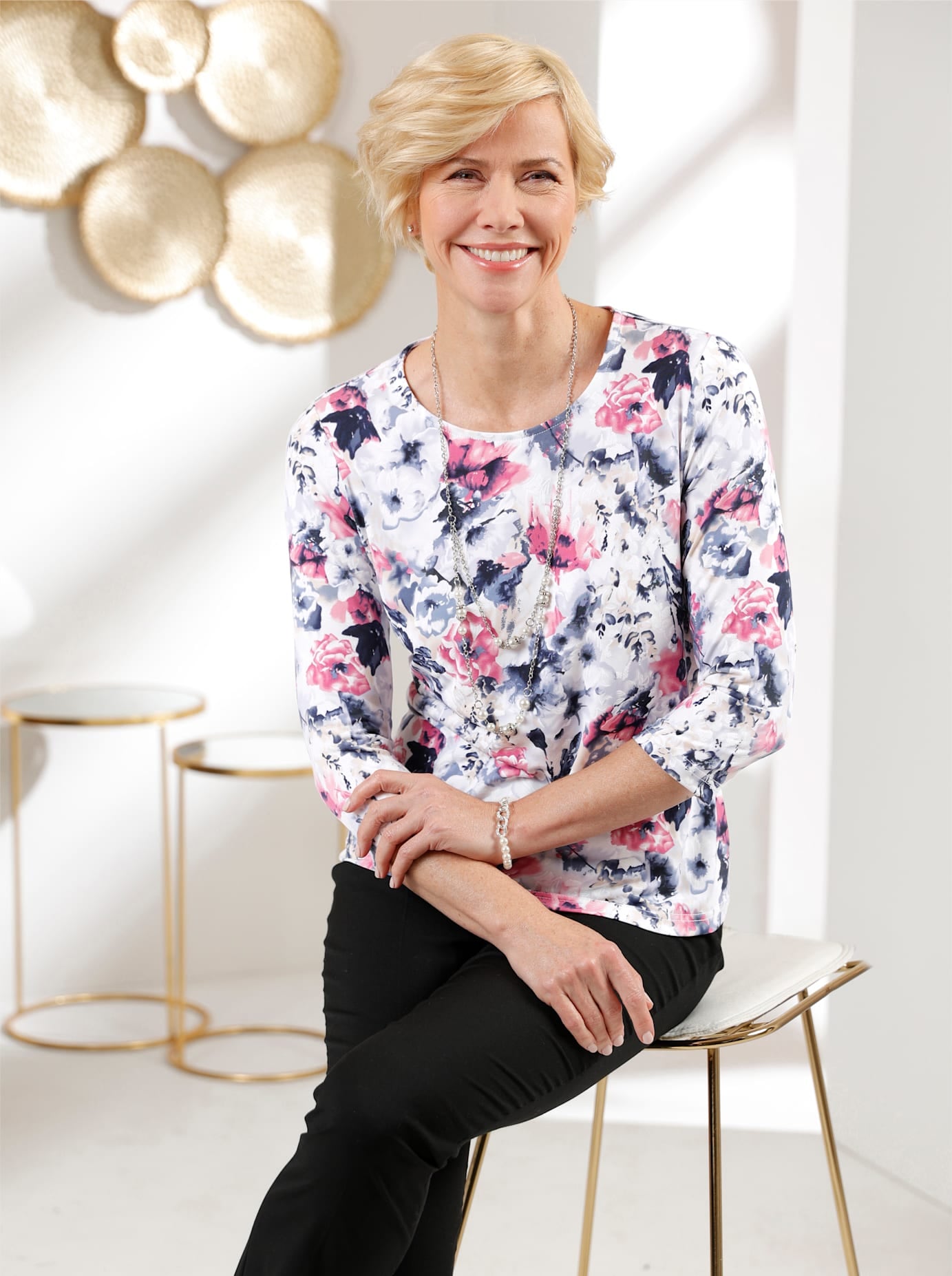 Classic 3/4-Arm-Shirt "Rundhals-Shirt", 1 Stk. günstig online kaufen