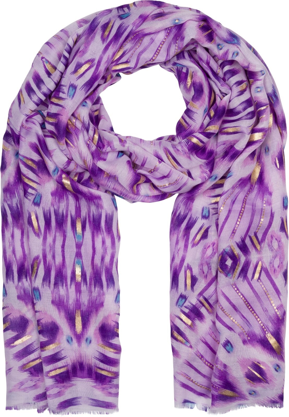 styleBREAKER Schal »Schal Batik Muster Metallic Streifen« 1 Stk.