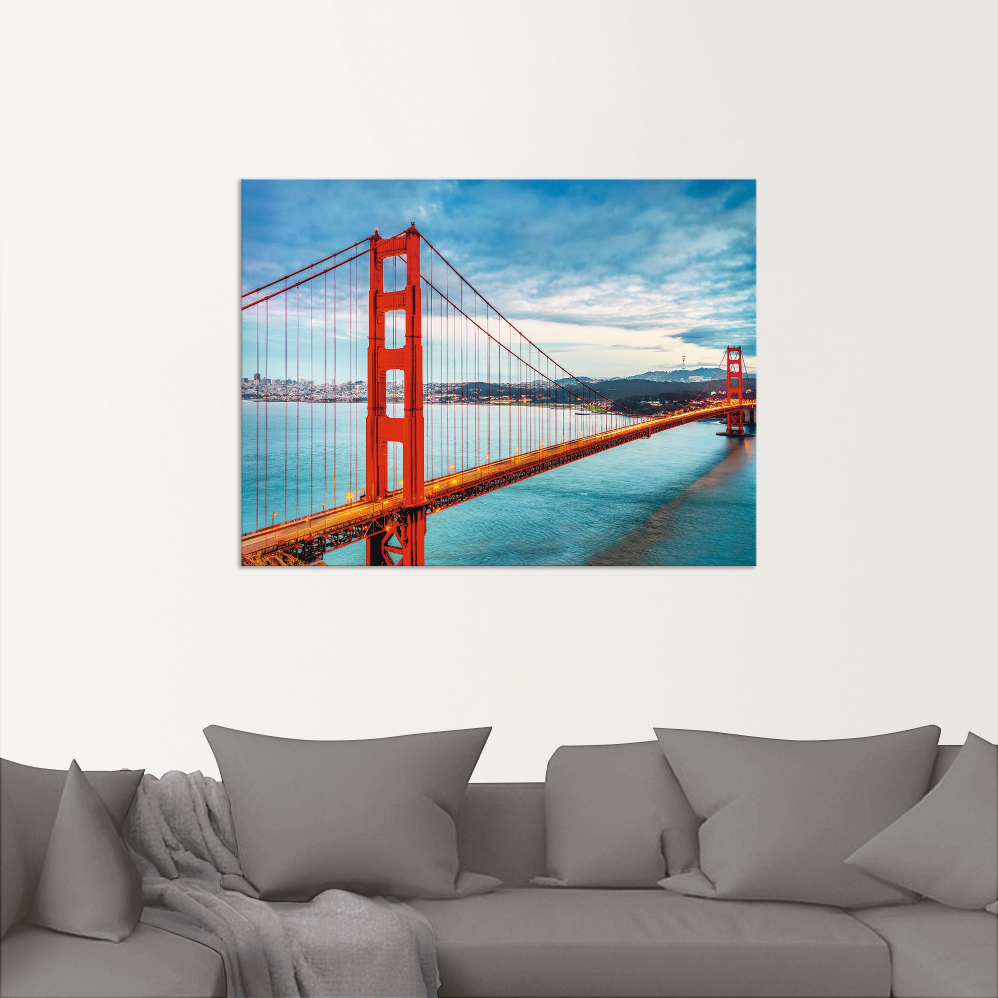 Artland Wandbild »Golden Gate Bridge«, Brücken, (1 St.), als Alubild, Outdoorbild, Leinwandbild, Poster, Wandaufkleber