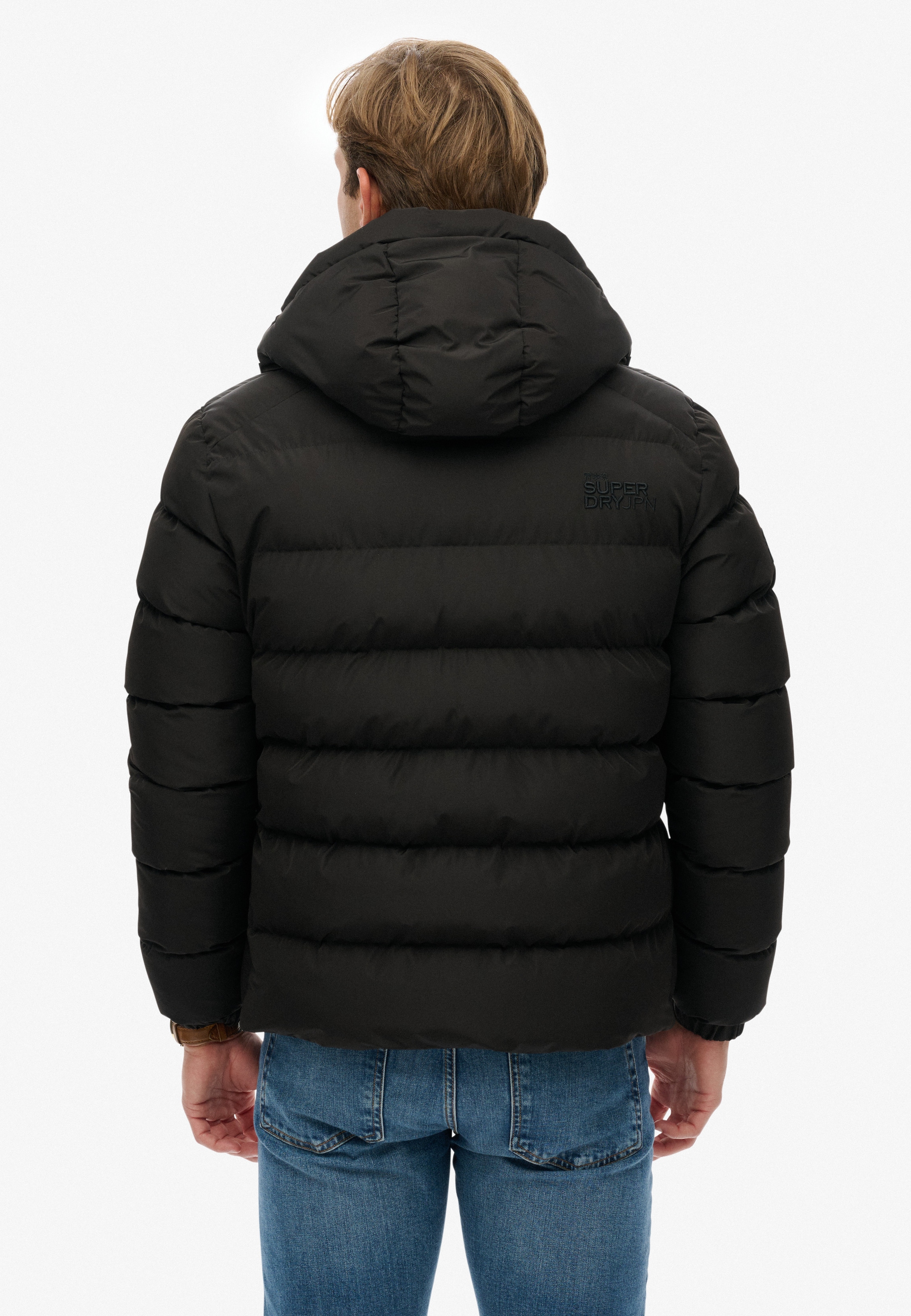 Superdry Steppjacke »HOODED SPORTS PUFFER JACKET« mit Kapuze Kunstfaser, relaxed fit