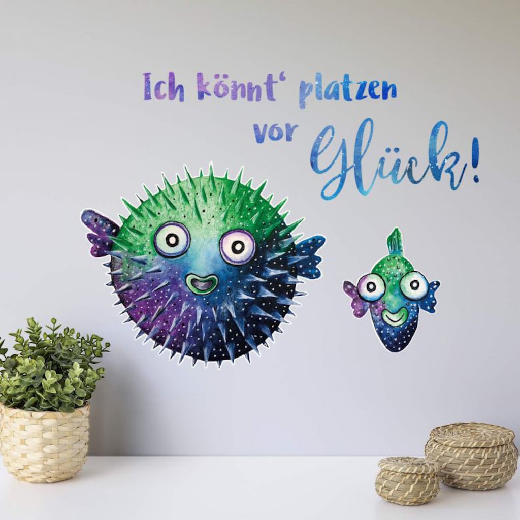 Wall-Art Wandtattoo »Könnt platzen vor Glück«, (1 St.)