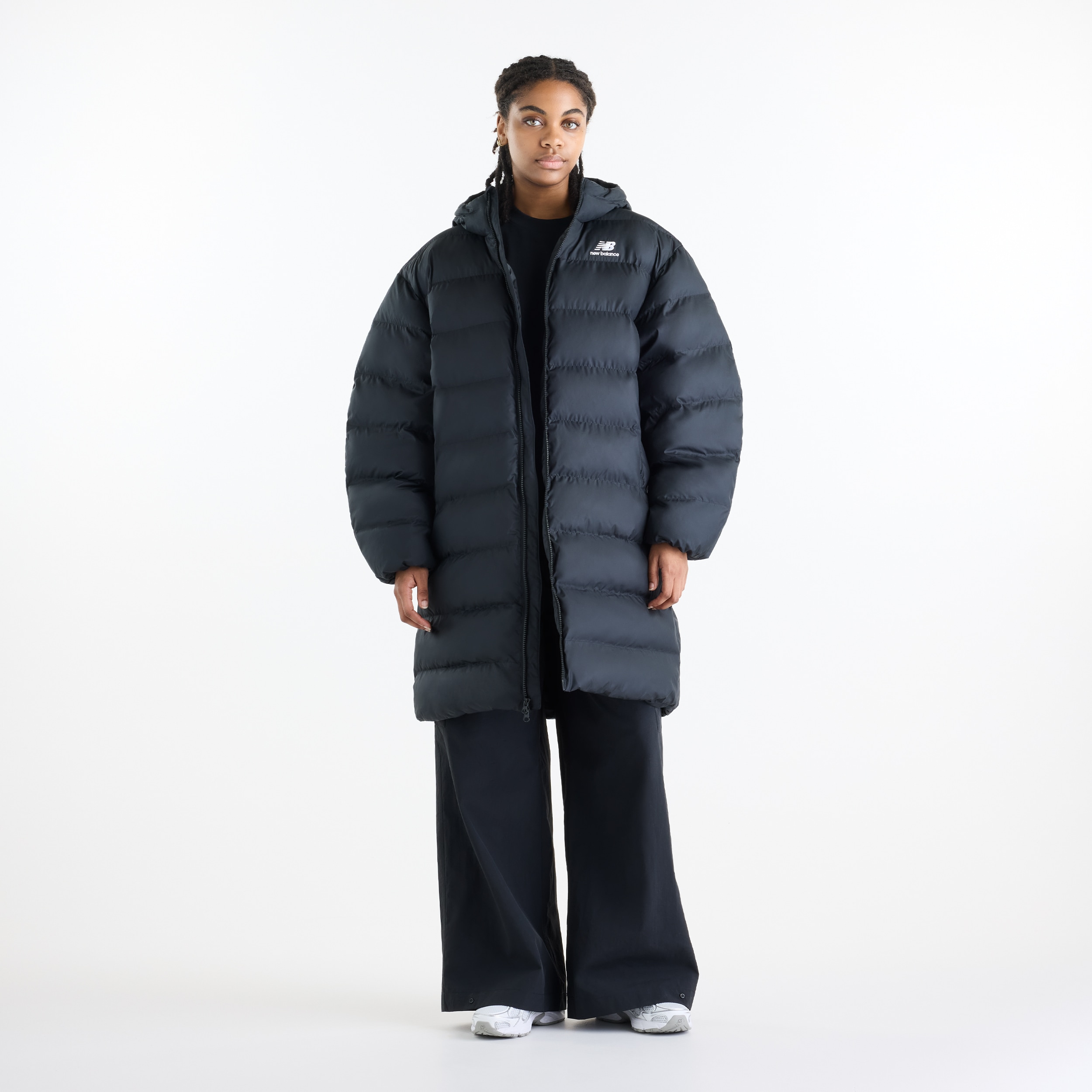 New Balance Steppjacke "BOSTON LONG PUFFER JACKET" mit markantem Steppdesign, für Sportmode und Freizeit geeignet