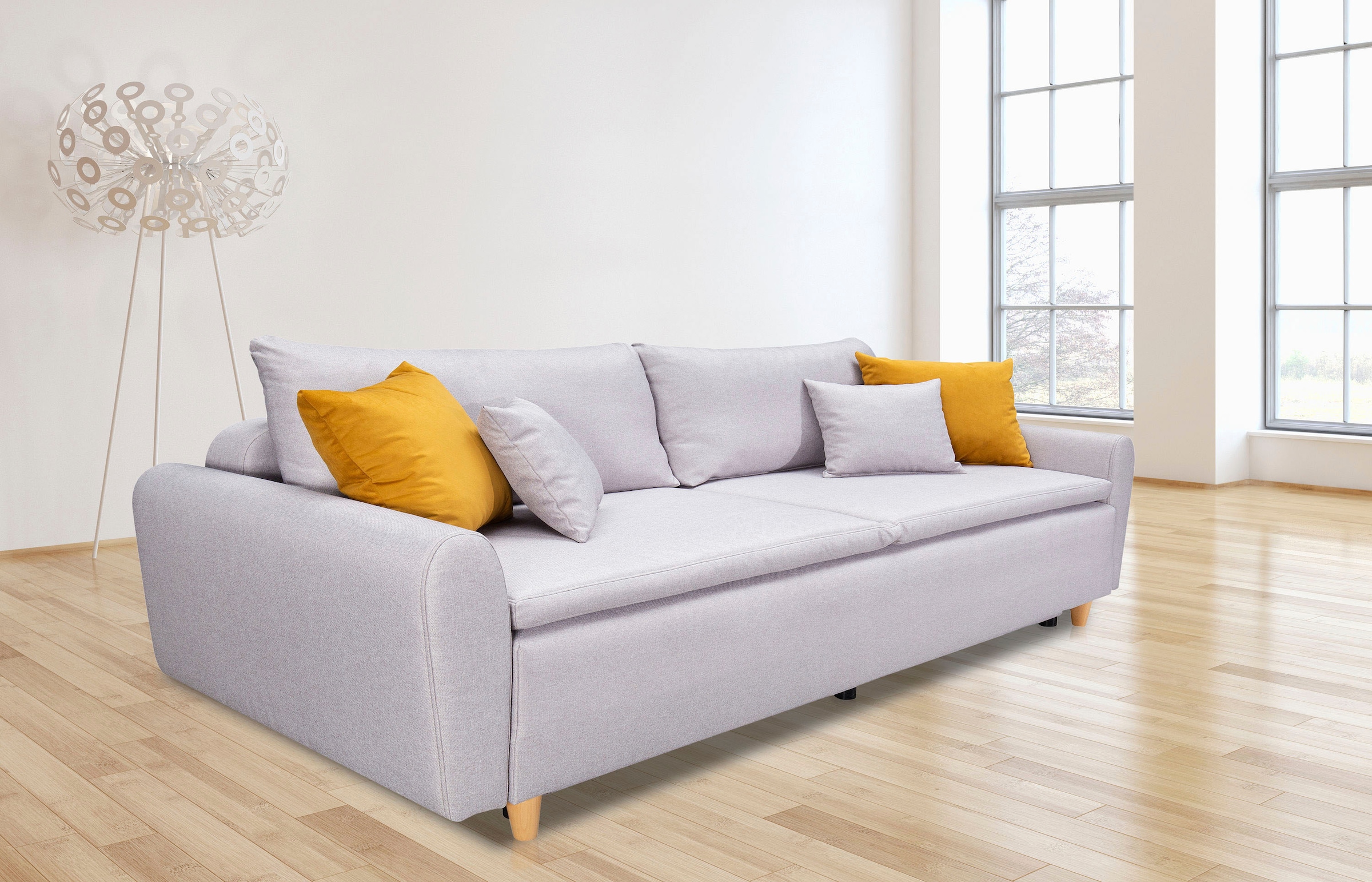 INOSIGN Schlafsofa »Anika«, mit Boxspringaufbau, Bettfunktion & Bettkasten, Dauerschlafsofa