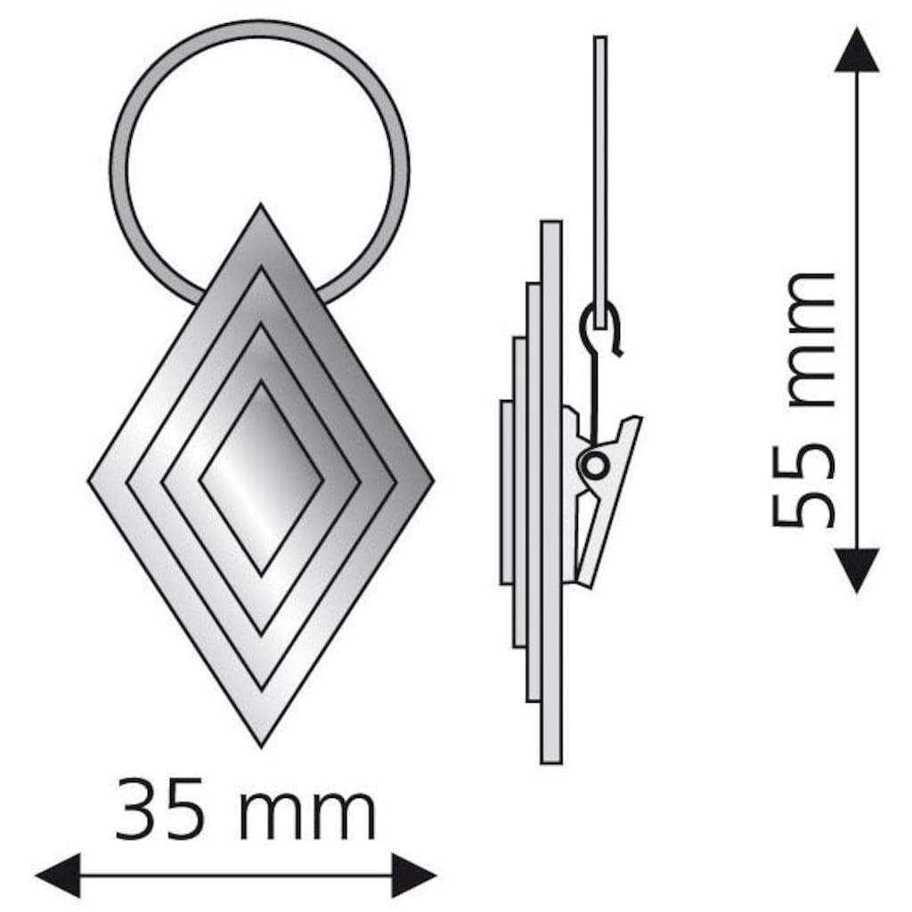 Liedeco Gardinenring, (Packung, 4 St., mit Dekoklammer)