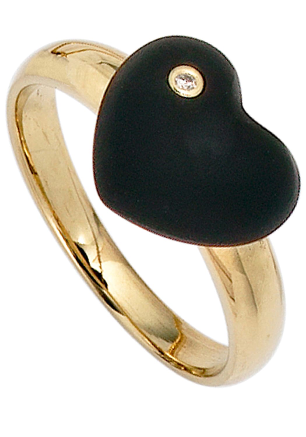 JOBO Fingerring »Ring mit Onyx und Diamant«, 585 Gold kaufen | BAUR | Goldringe