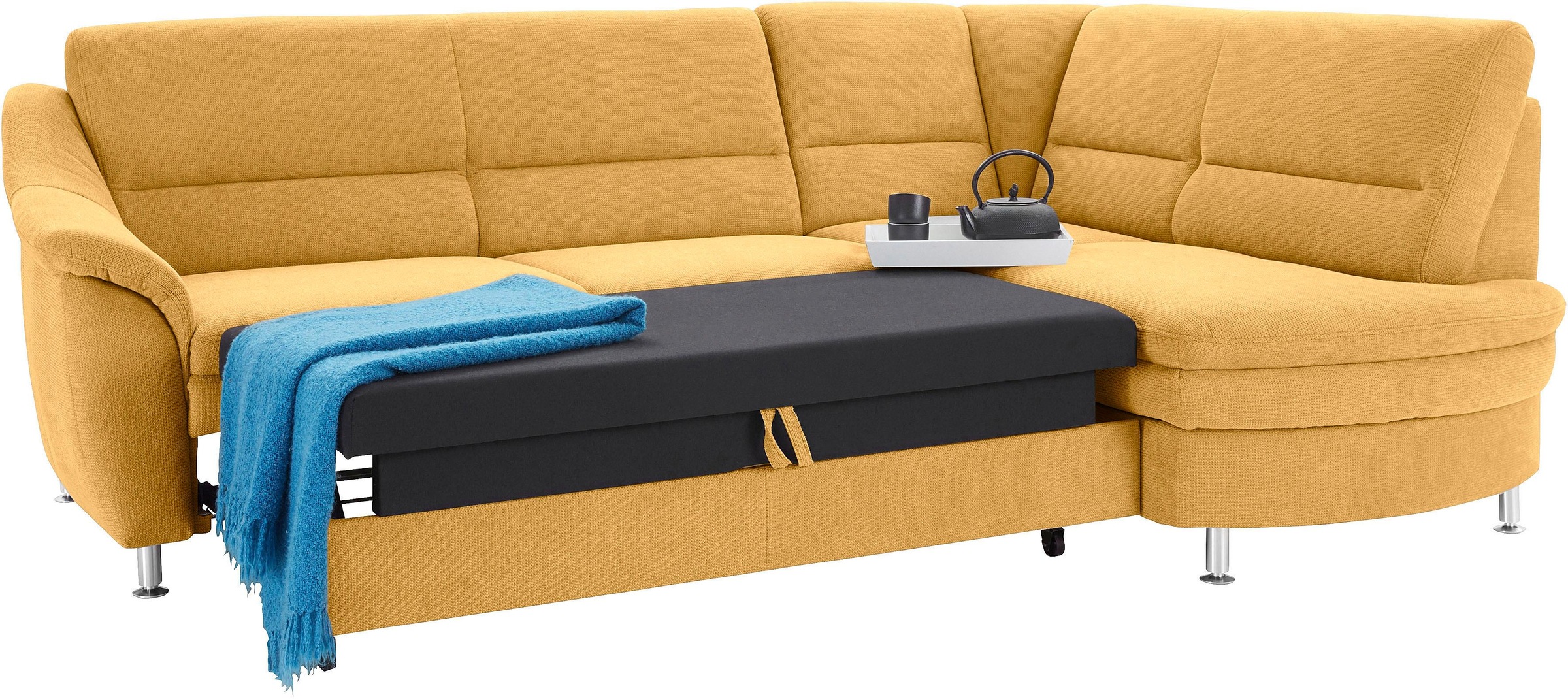 sit&more Ecksofa »Cardoso L-Form«, mit Federkern, wahlweise mit Bettfunktion und Schubkasten
