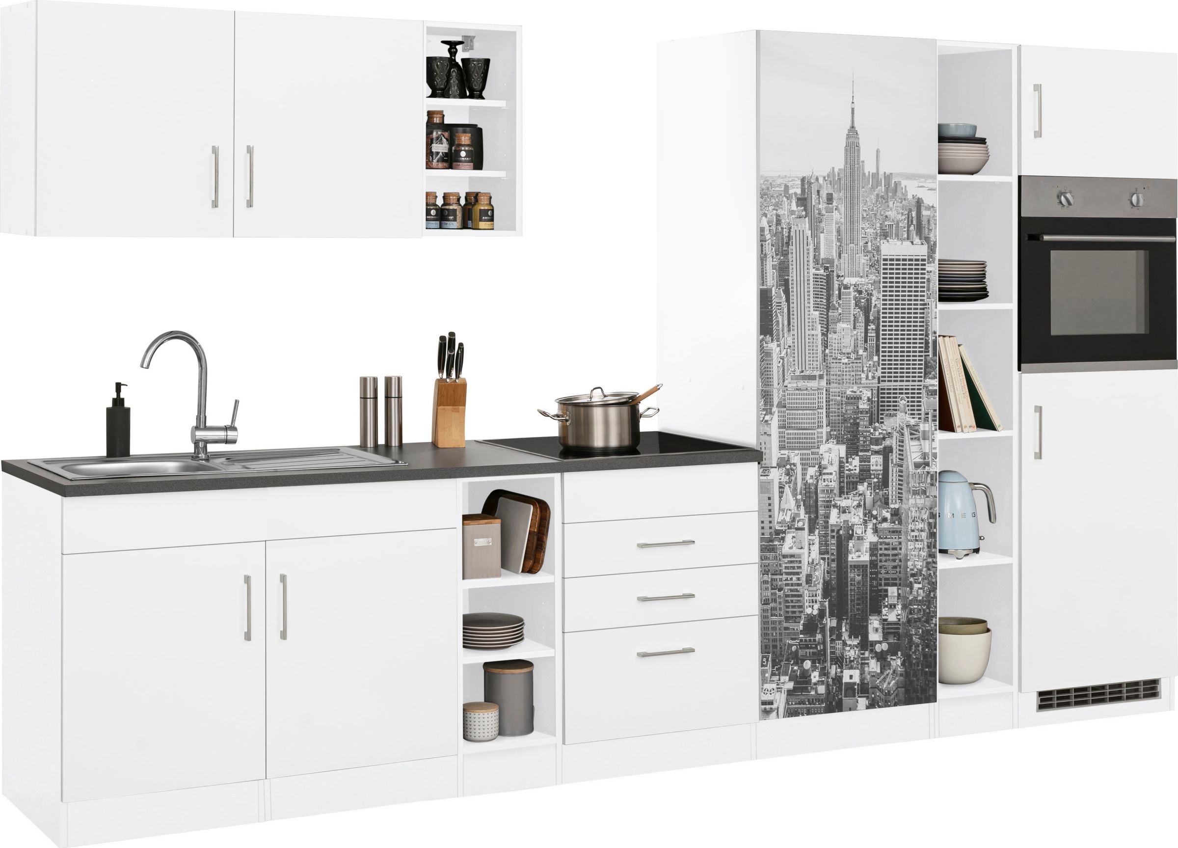 KOCHSTATION Küchenzeile "KS-Paris – Küchen mit einzigartigen Fotomotiven au günstig online kaufen