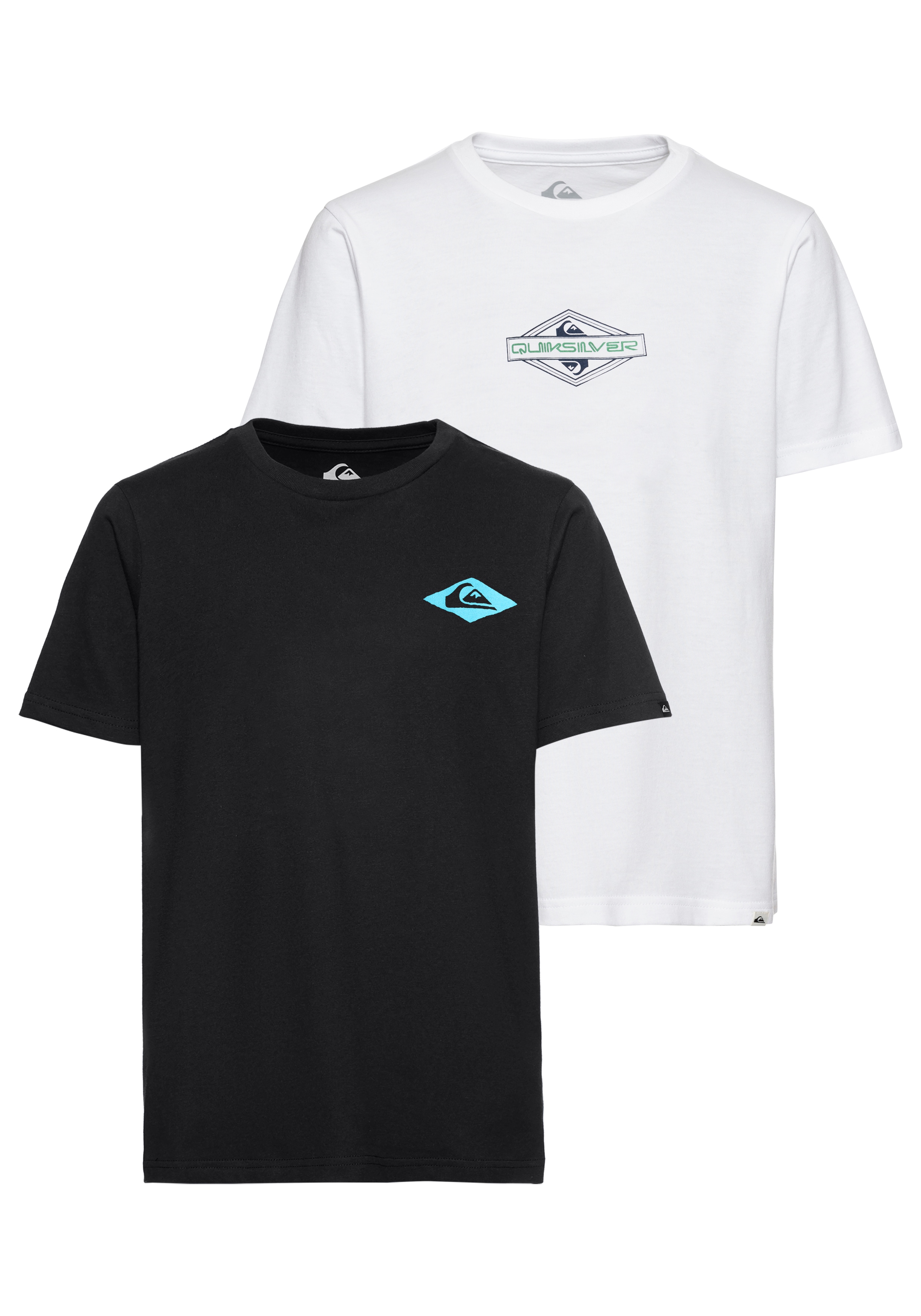 Quiksilver T-Shirt "CAPTION WRECKERS PACK YOUTH" 2 tlg. Kurzarm-Design, 2er-Pack, aus Baumwolle, in den Größen 10 bis 16