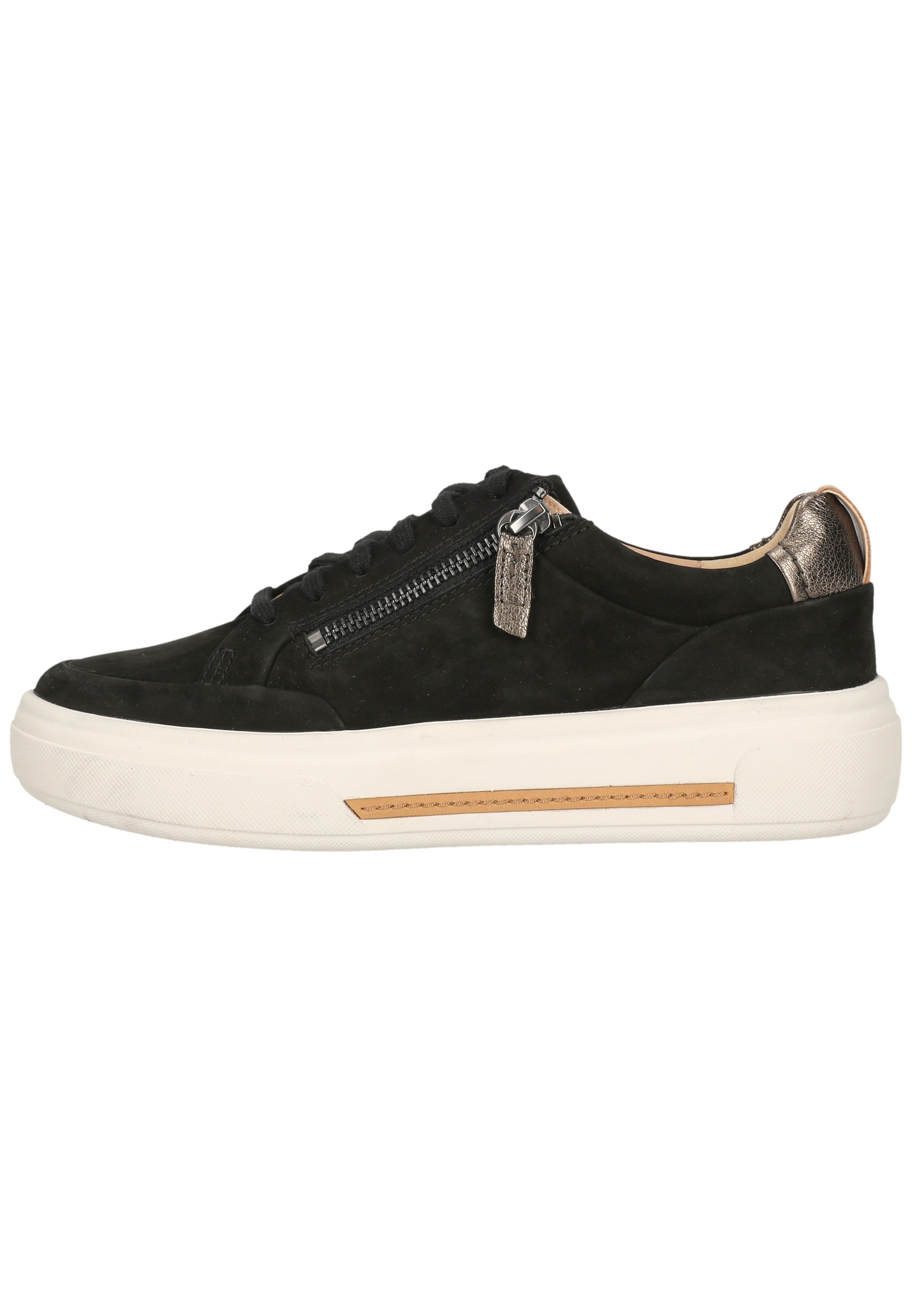 Clarks Sneaker "Hollyhock Zip" aus weichem Nubukleder günstig online kaufen