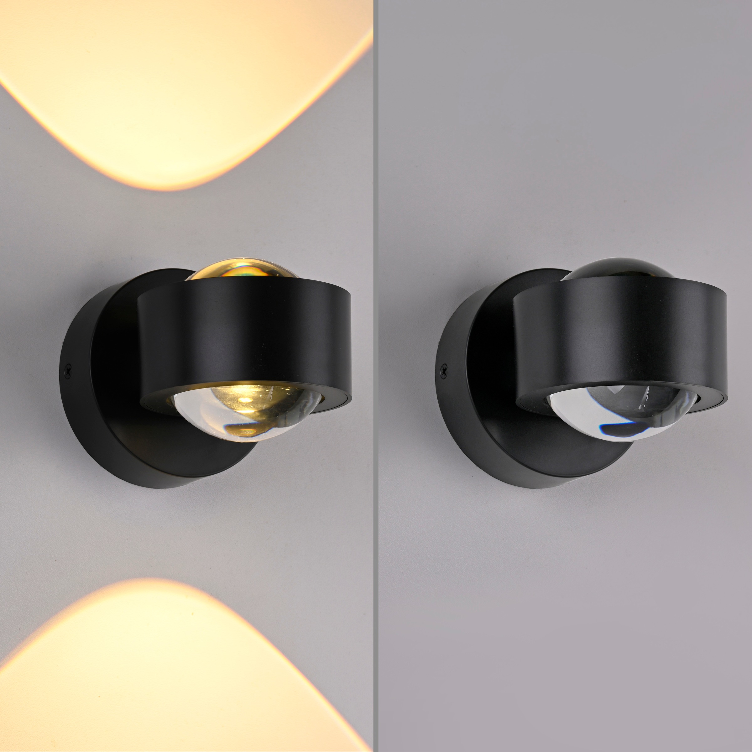 JUST LIGHT LED Wandleuchte »AKKU-CHIA« LED-Board 1 Stk. Warmweiß Akkubetrieben inkl. USB-Ladekabel, 5 Stufen Dimmung + Timerfunktion