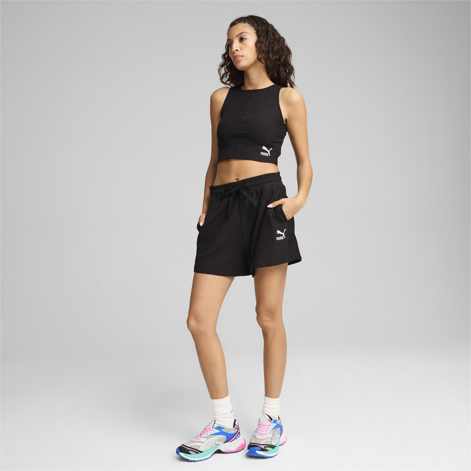 PUMA Crop-Top "CLASSICS Geripptes Crop-Top Damen" günstig online kaufen