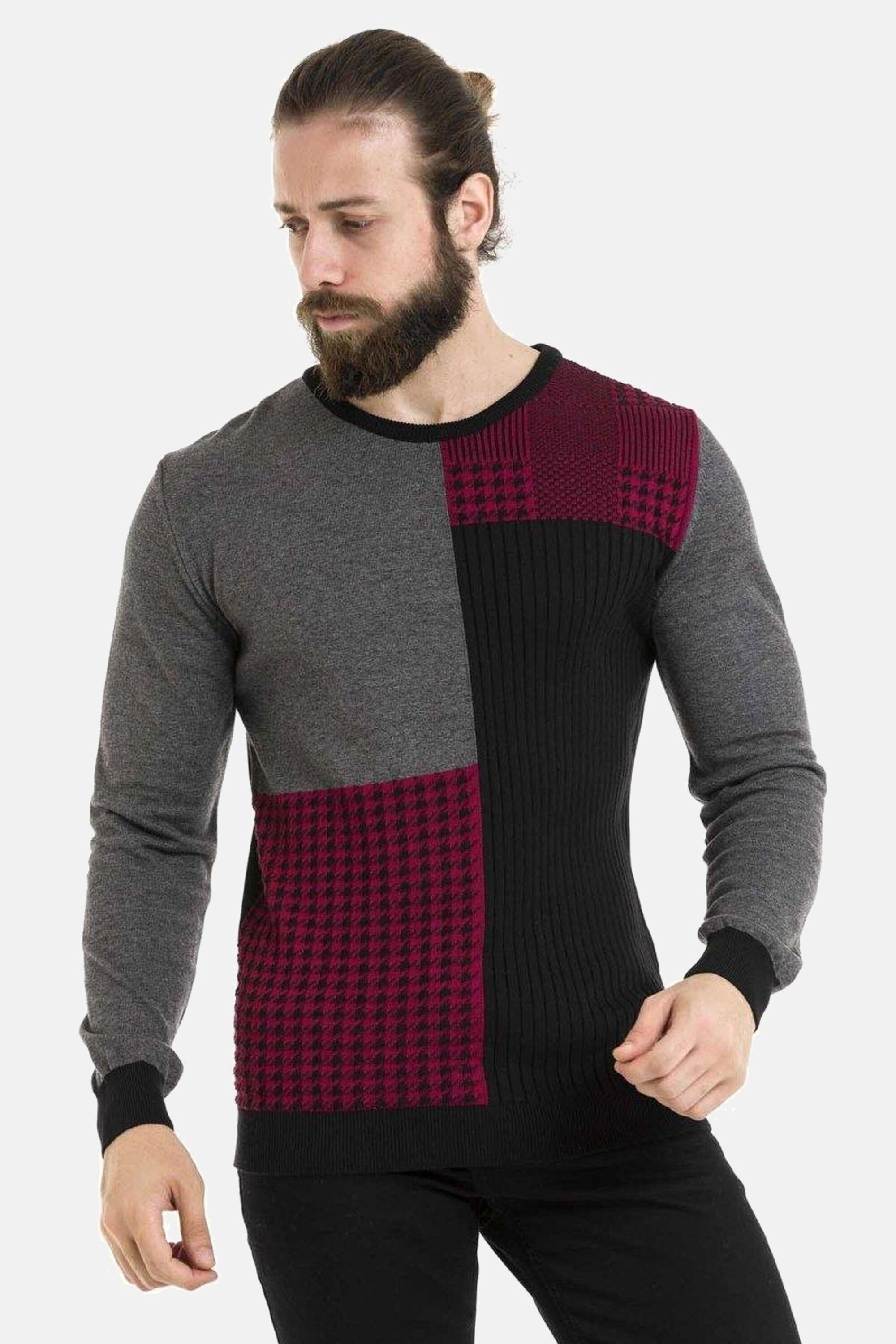 Cipo & Baxx Rundhalspullover »Pullover«, im modernen Look, CP263