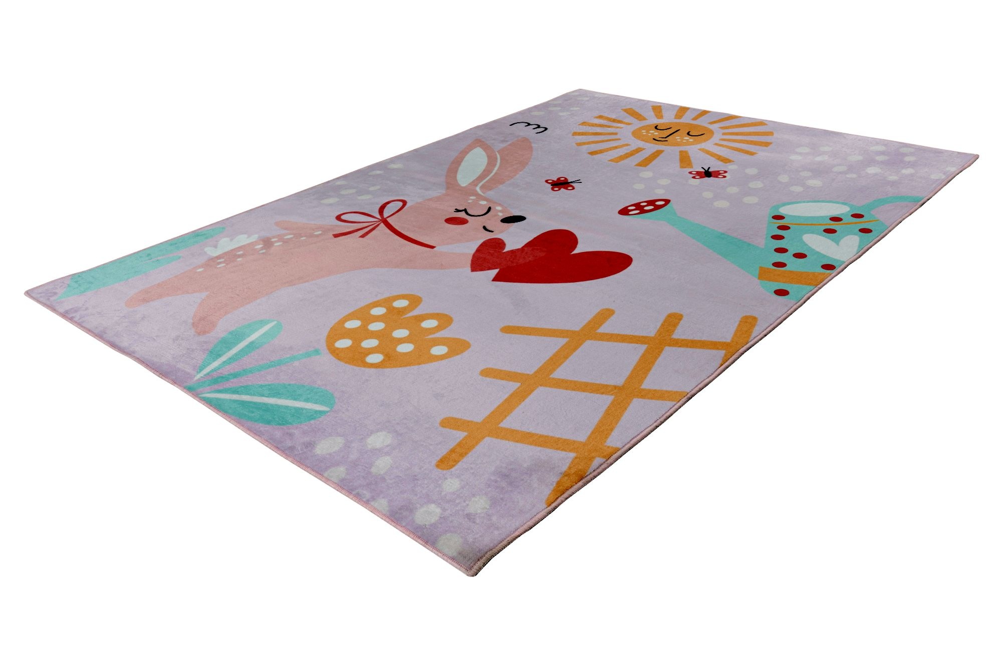 Kinderteppich KAYOOM "Wonder 131", rosa, B:160cm H:8mm L:230cm, Polyester, Teppiche, Kinderteppich, Kurzflor, Vegan, Fußbodenheizungsgeeignet 2