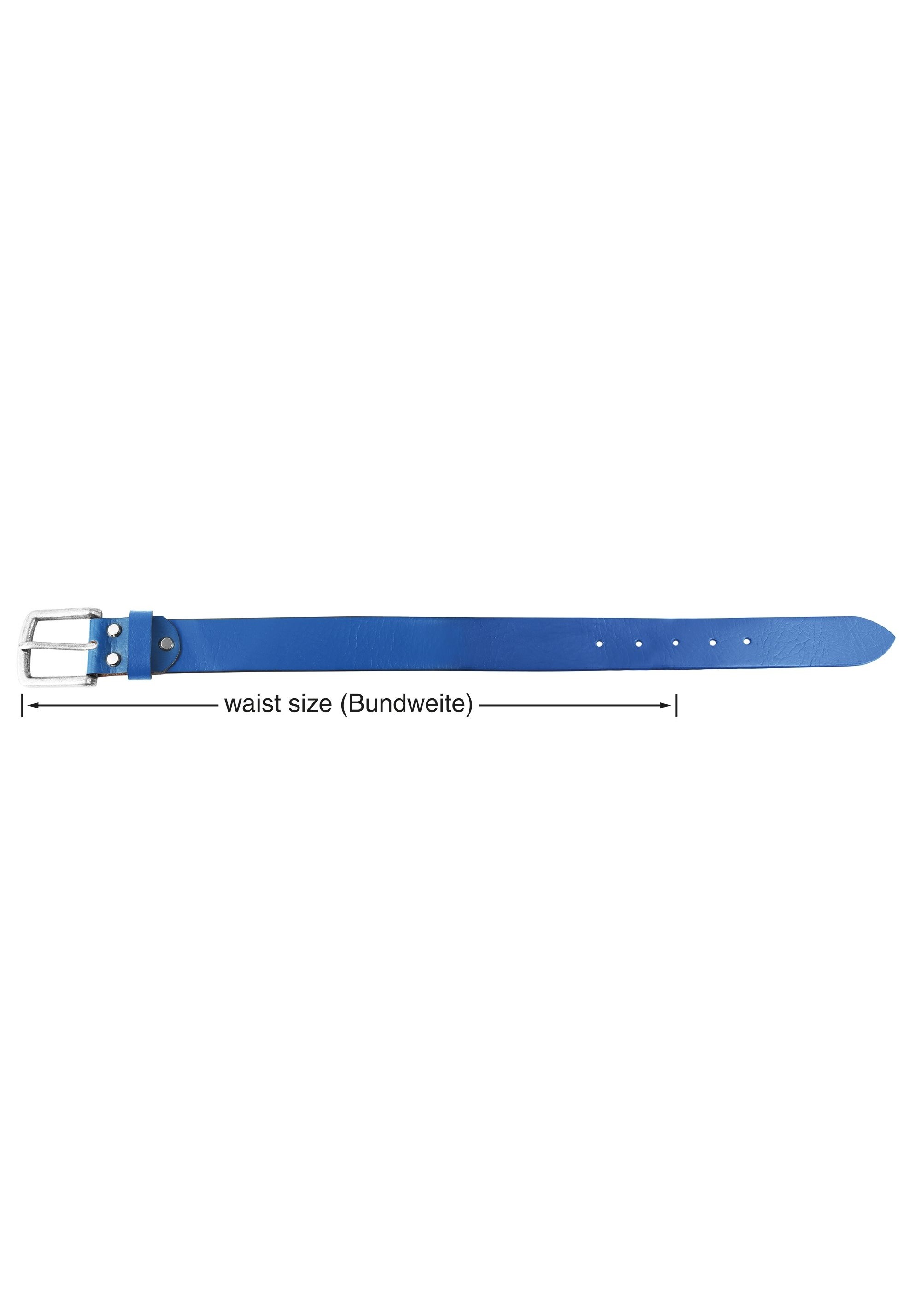 Leonardo Verrelli Ledergürtel »90 cm - 130 cm (Bundweite) in Blau aus 100% Echtleder, kürzbar«