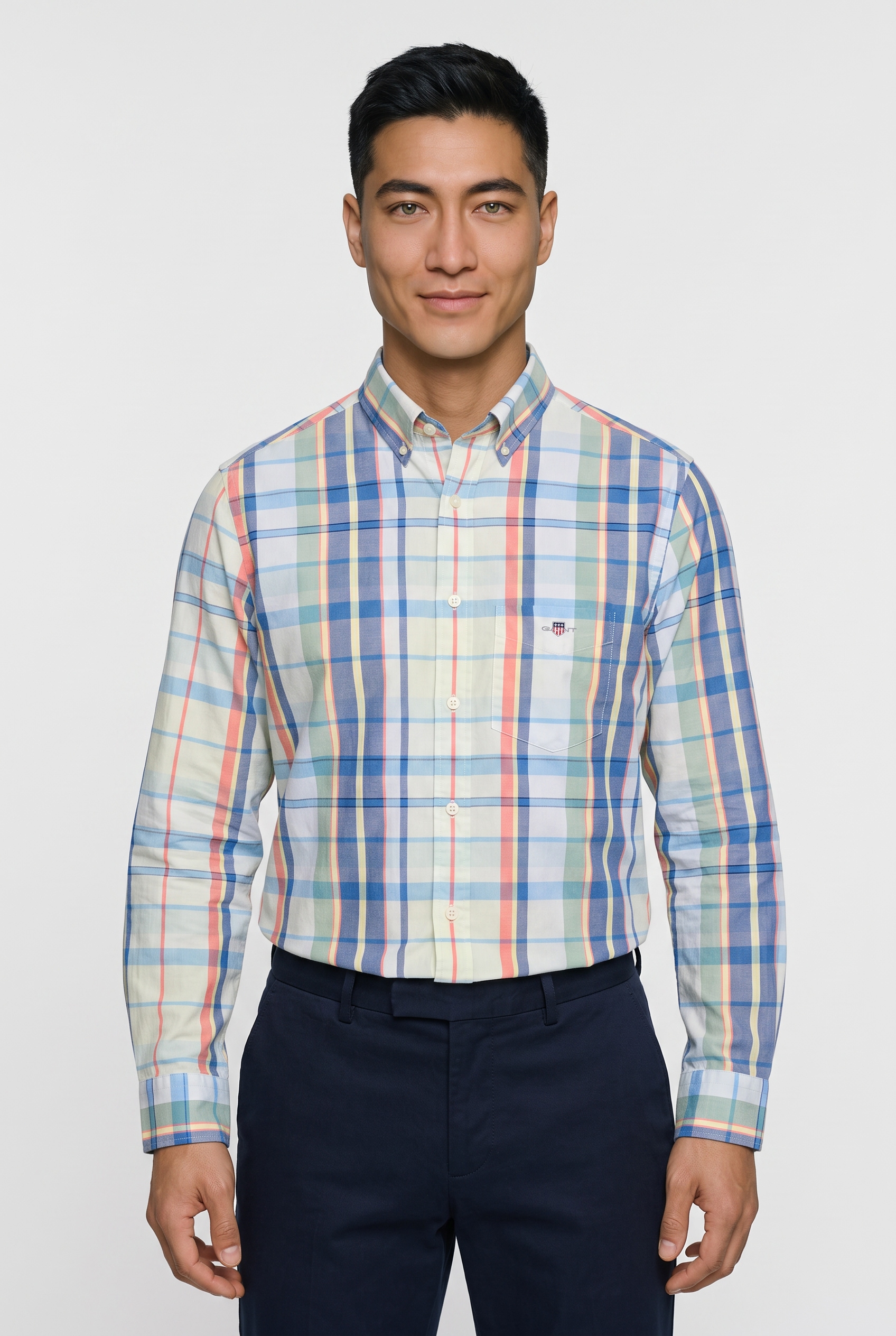 Gant Langarmhemd »REGULAR POPLIN MULTICHECK SHIRT« Regular fit mit buntem Karomuster