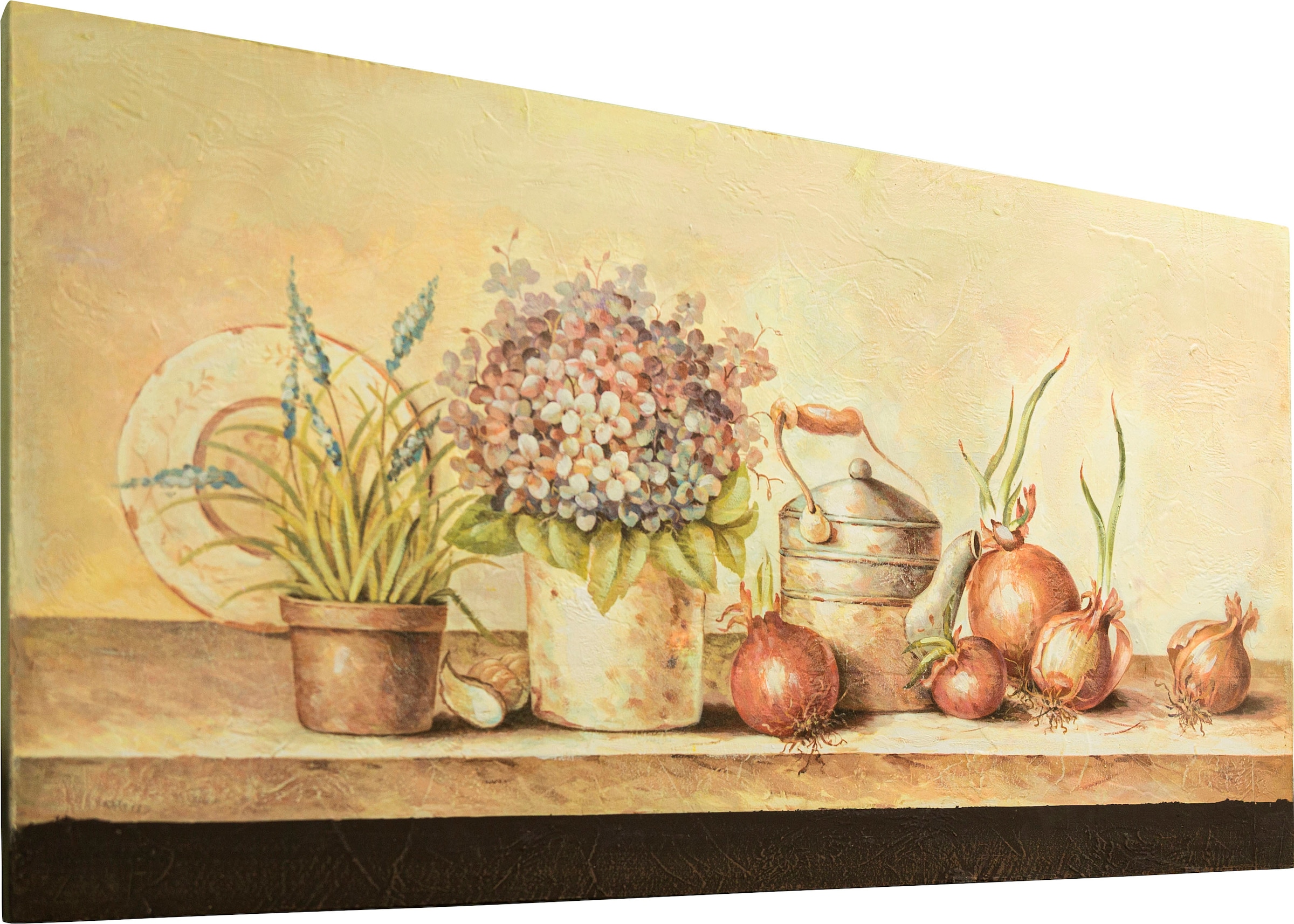 Myflair Möbel & Accessoires Wandbild "Kate", Wanddeko, Motiv Blumen & Früchte, 90x48 cm, Wohnzimmer
