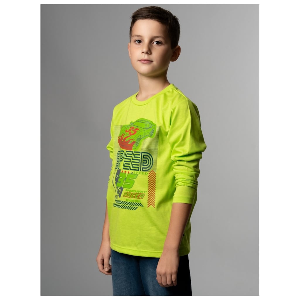 Trigema Longsleeve »TRIGEMA Langarmshirt mit coolem Auto-Print«, (1 tlg.)