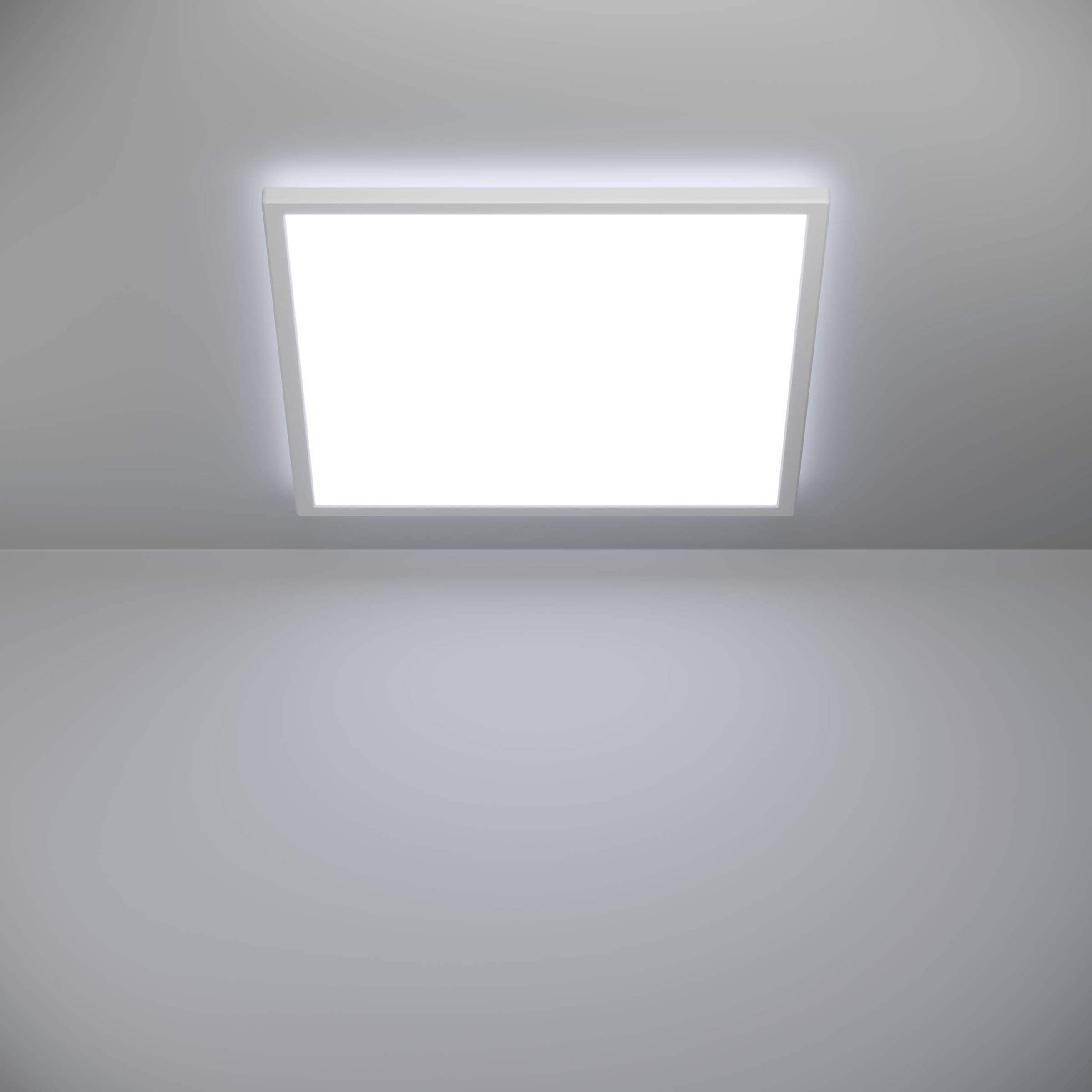 EGLO Deckenleuchte »Rovito Deckenlampe, Deckenbeleuchtung, Badlampe, Kunststoff, IP44« LED-Modul 1 Stk. Kaltweiß | Neutralweiß | Warmweiß Wand-/Deckenleuchte - L50 x B50 x H3,2 cm - weiß - 17W inkl.