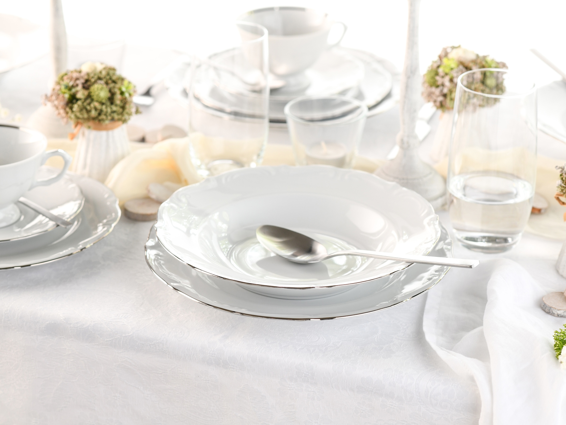 CreaTable Kombiservice »Maria Theresia, Kombi-Service 30-tlg«, (Set, 30 tlg.), Traditionelle Porzellanform